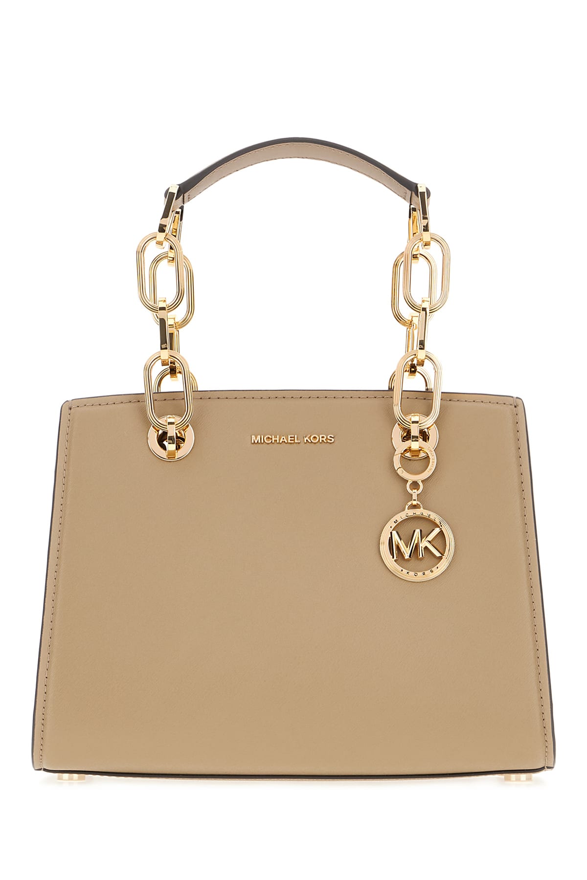 Michael Kors Cappuccino Leather Cynthia Handbag In Camel