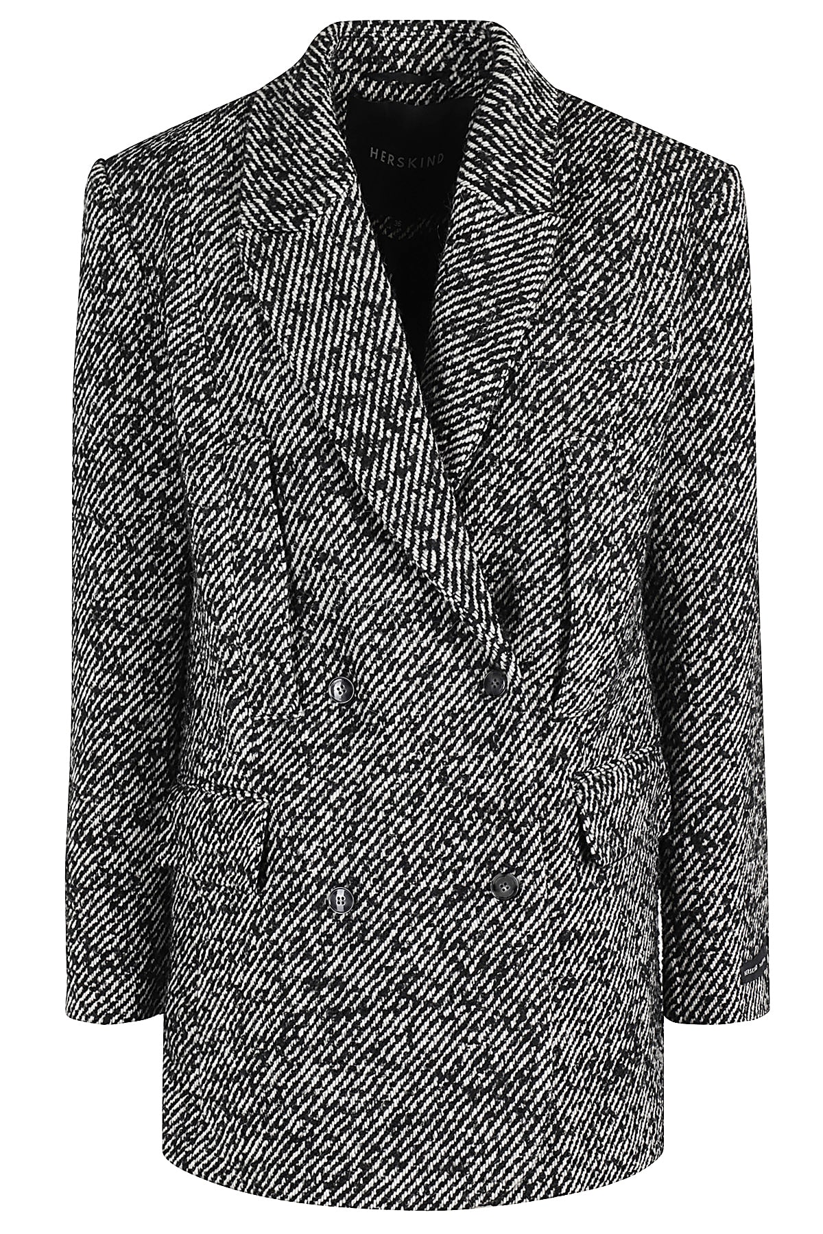 Shop Herskind Villi Coat In Salt Peber