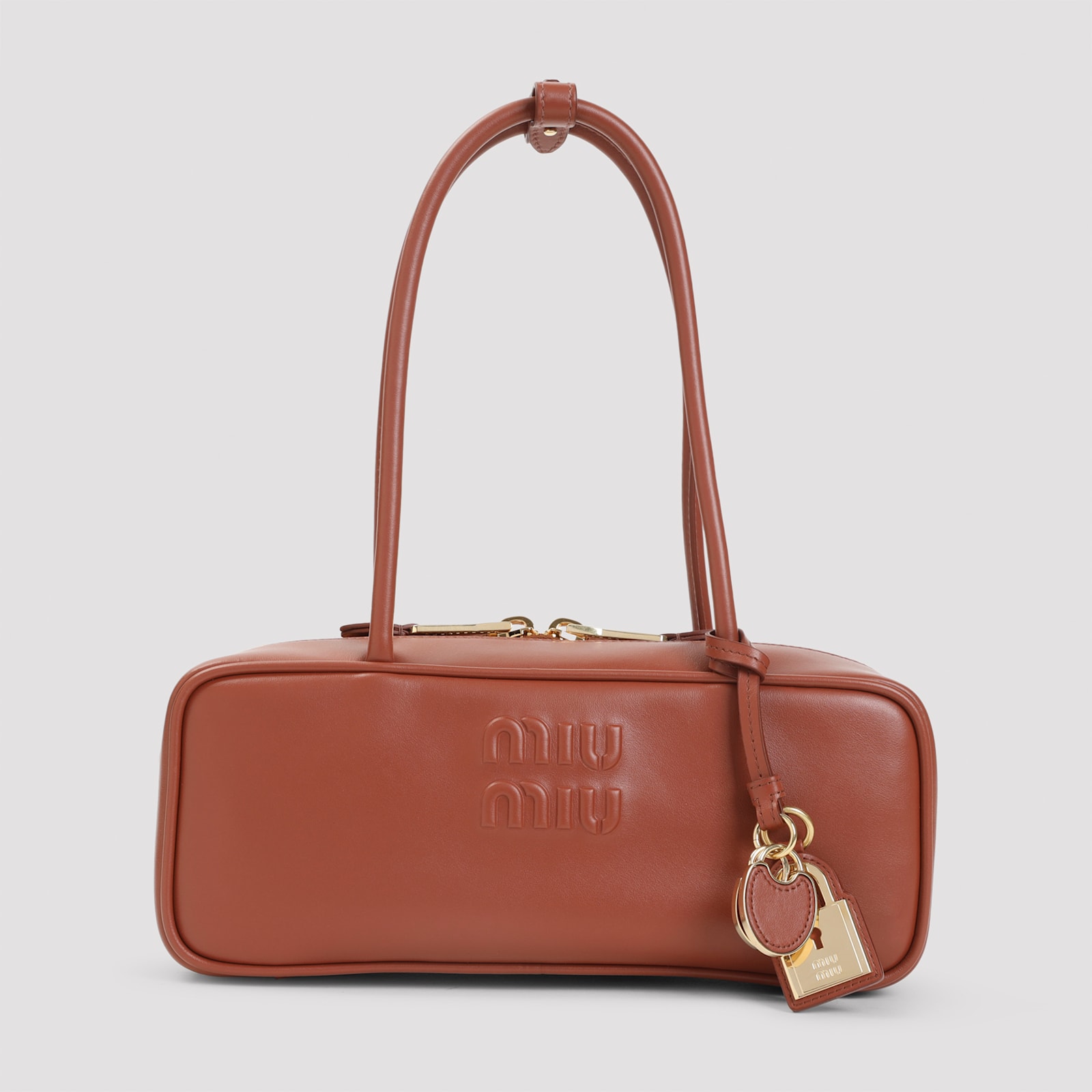 Miu Miu Beau Leather Bag In Brown