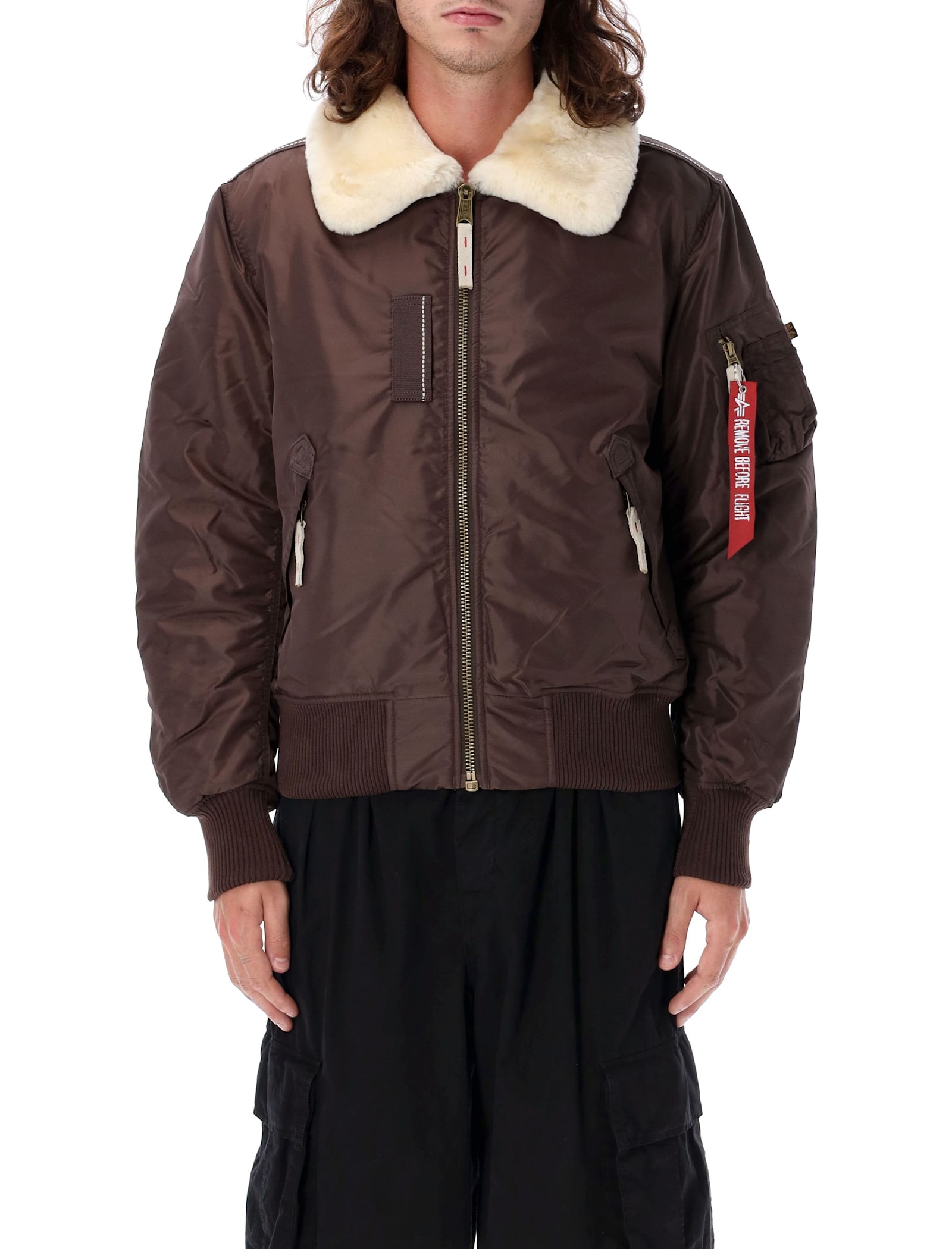 Shop Alpha Industries Ma-1 Jacket In Hunter Brown