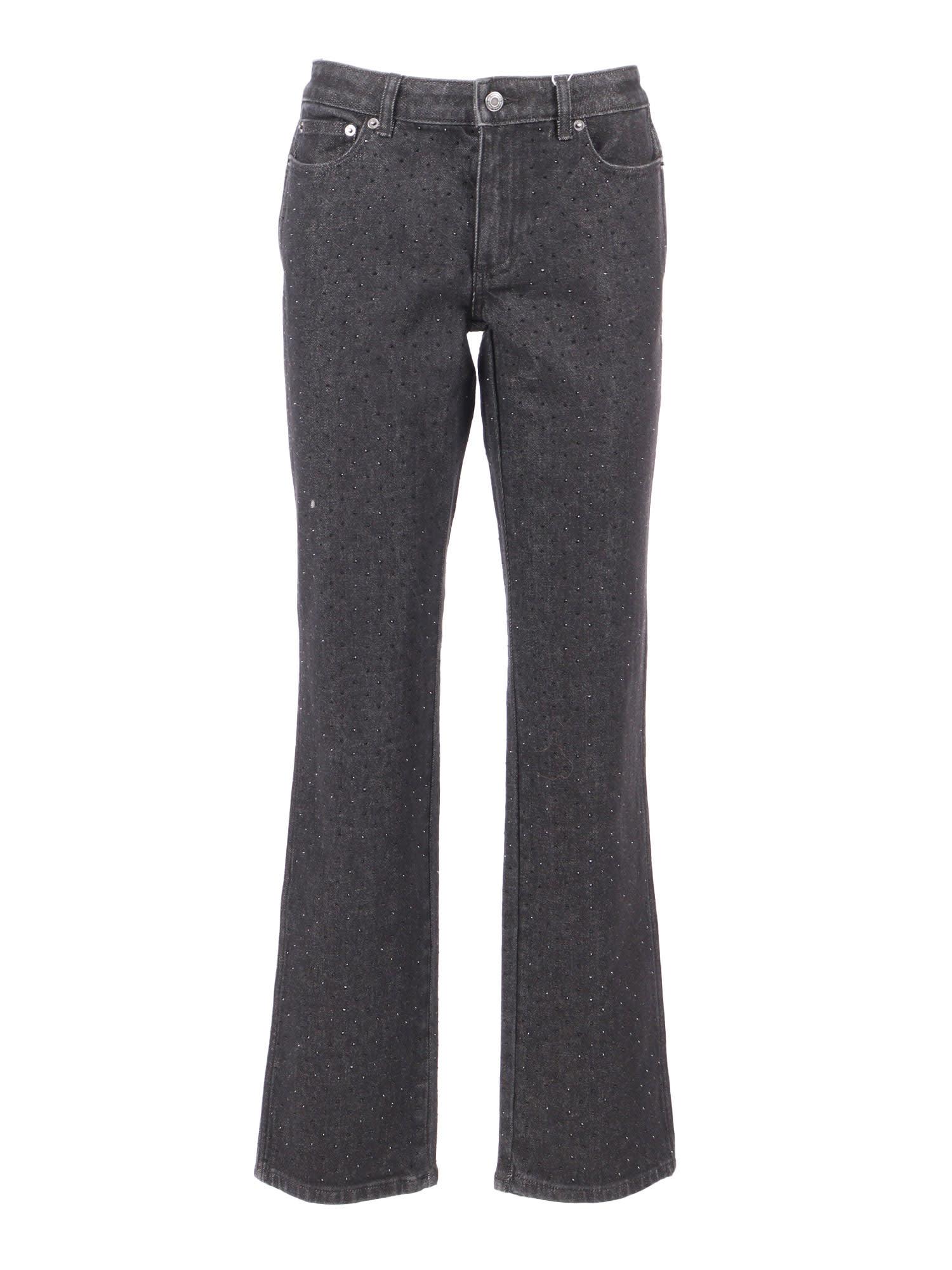 Michael Kors Studded Cigarette Jean In Gray