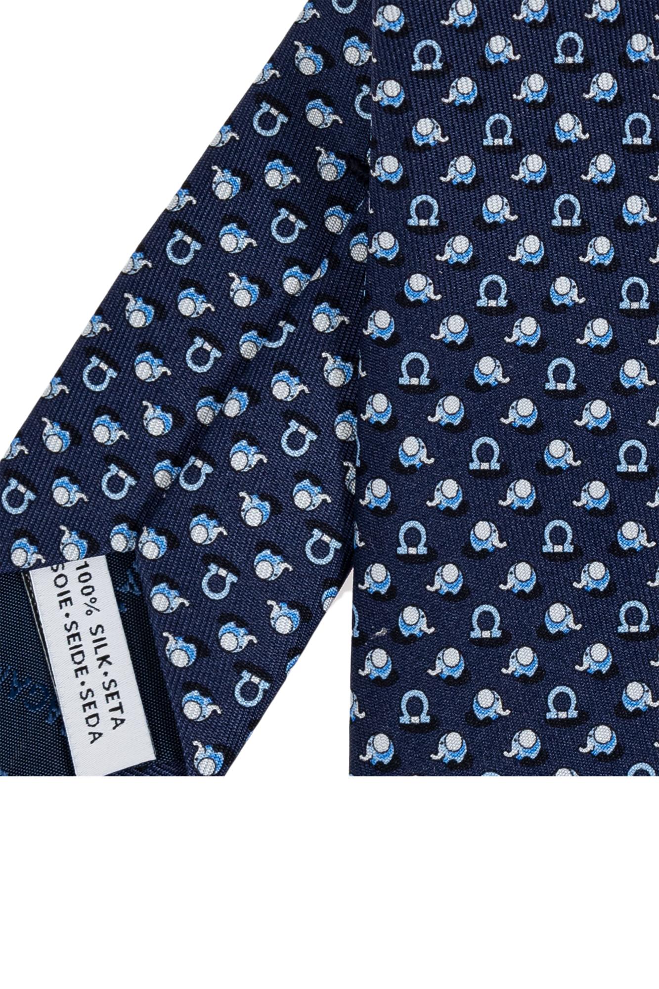 Ferragamo Pointed Tie In Blue
