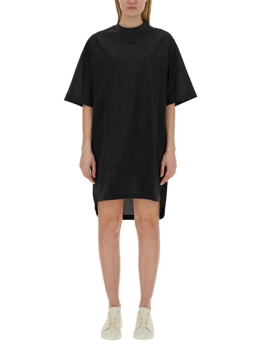Shop Y-3 T-shirt Dress In Black