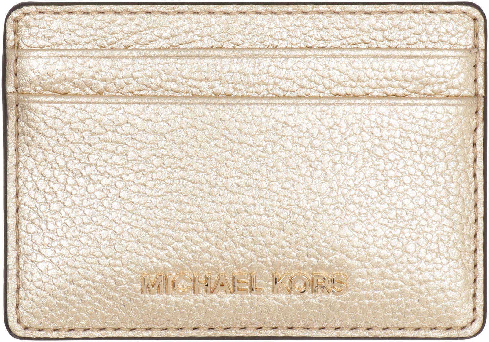 MICHAEL MICHAEL KORS JET SET PEBBLED CALFSKIN CARD HOLDER