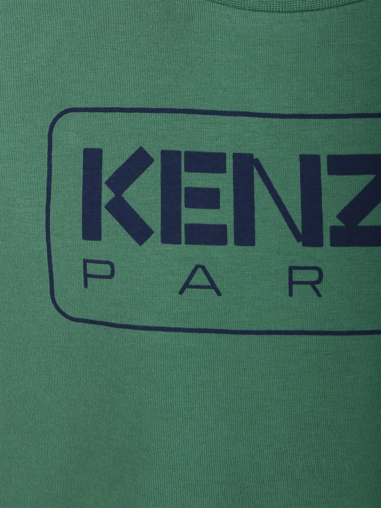 Shop Kenzo Green T-shirt For Kids With Logo In F Mint Green