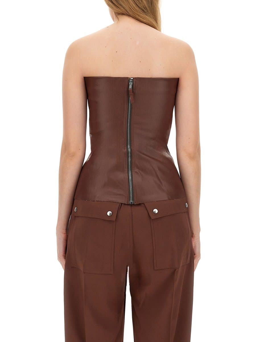 Shop Rick Owens Top Bustier In Marrone