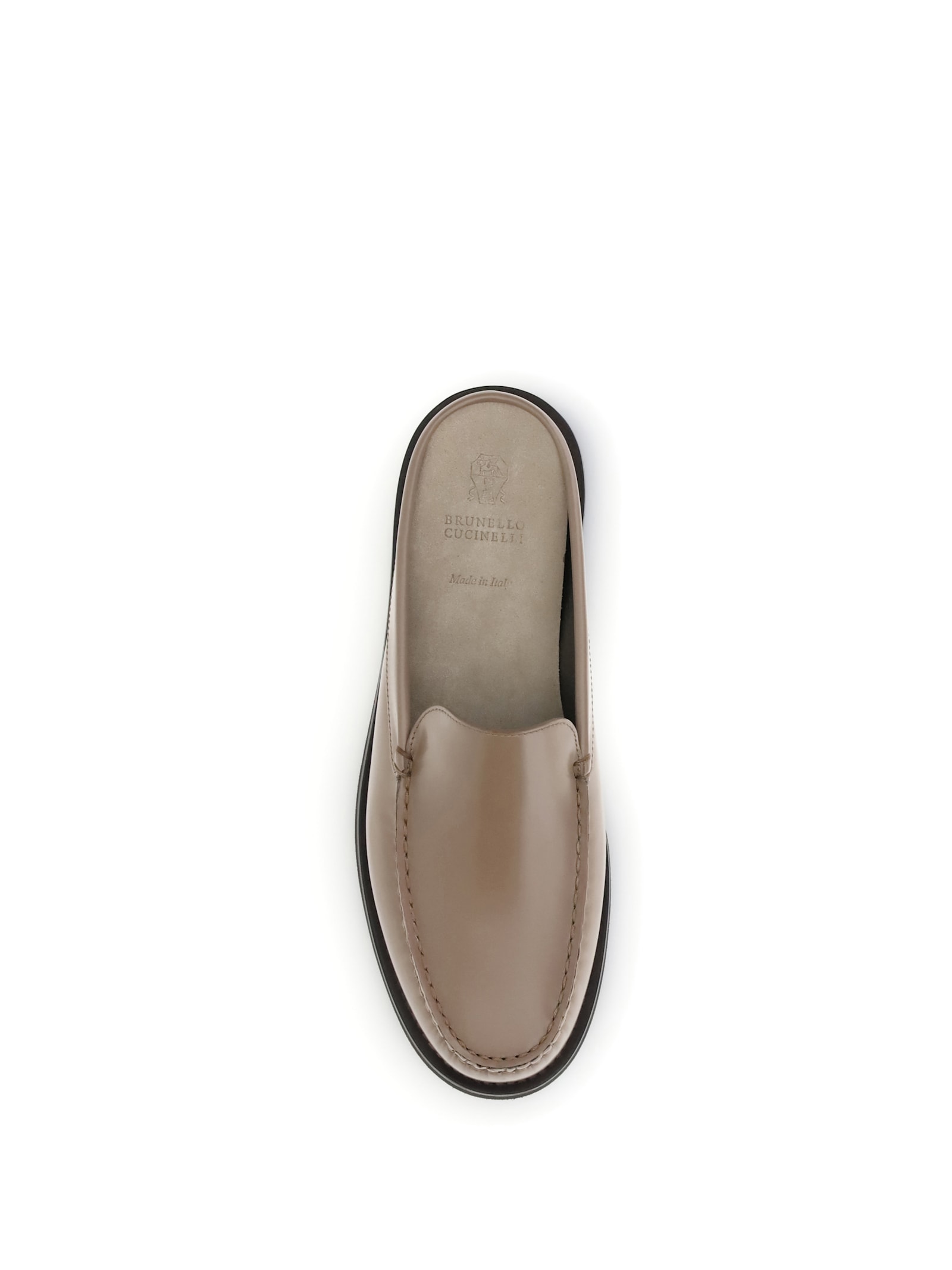 Brunello Cucinelli Women Leather Mules In Gray