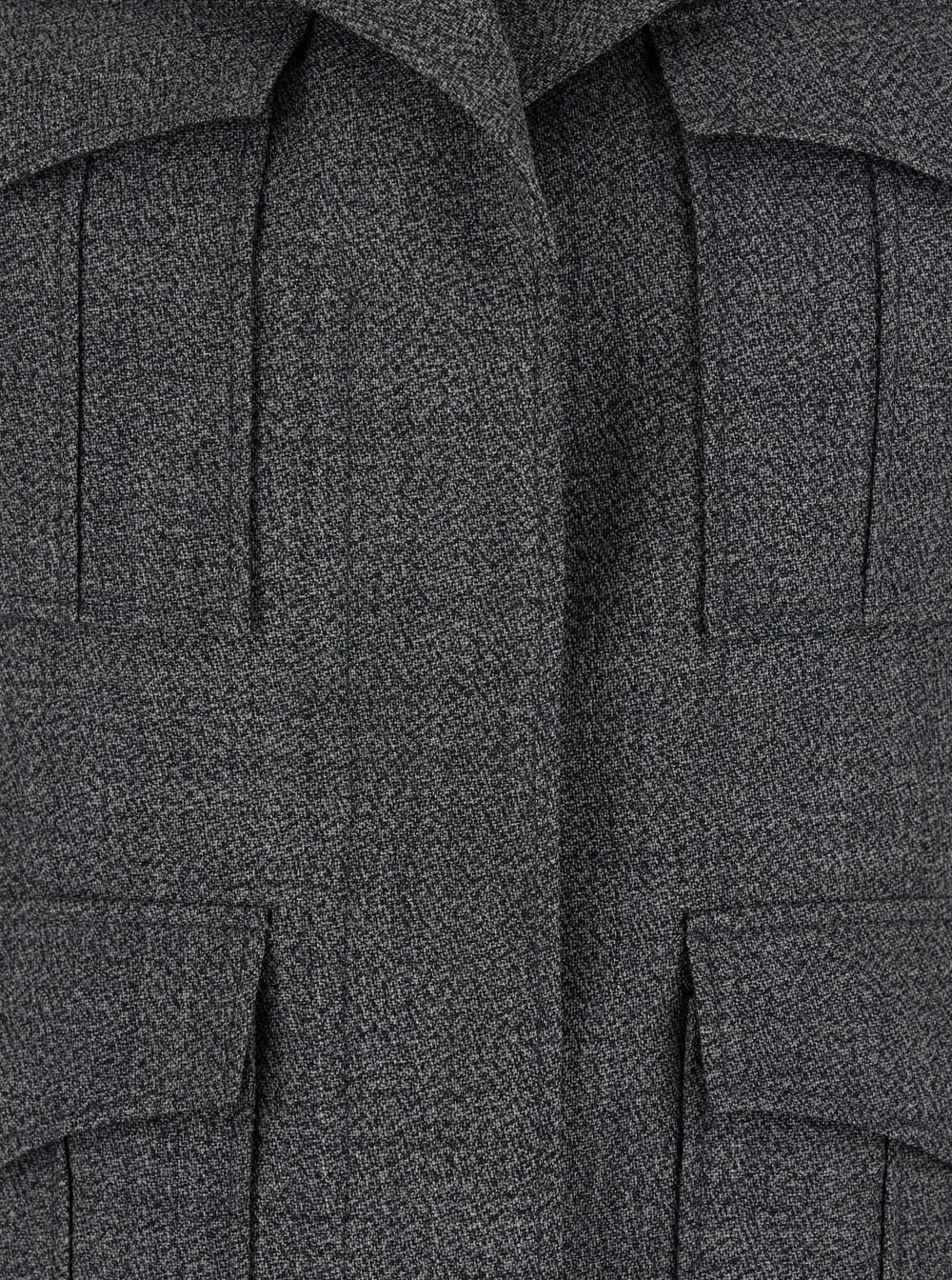 Alexander Mcqueen Fitted Silhouette With Epaulettes And Flap Pockets In Gray