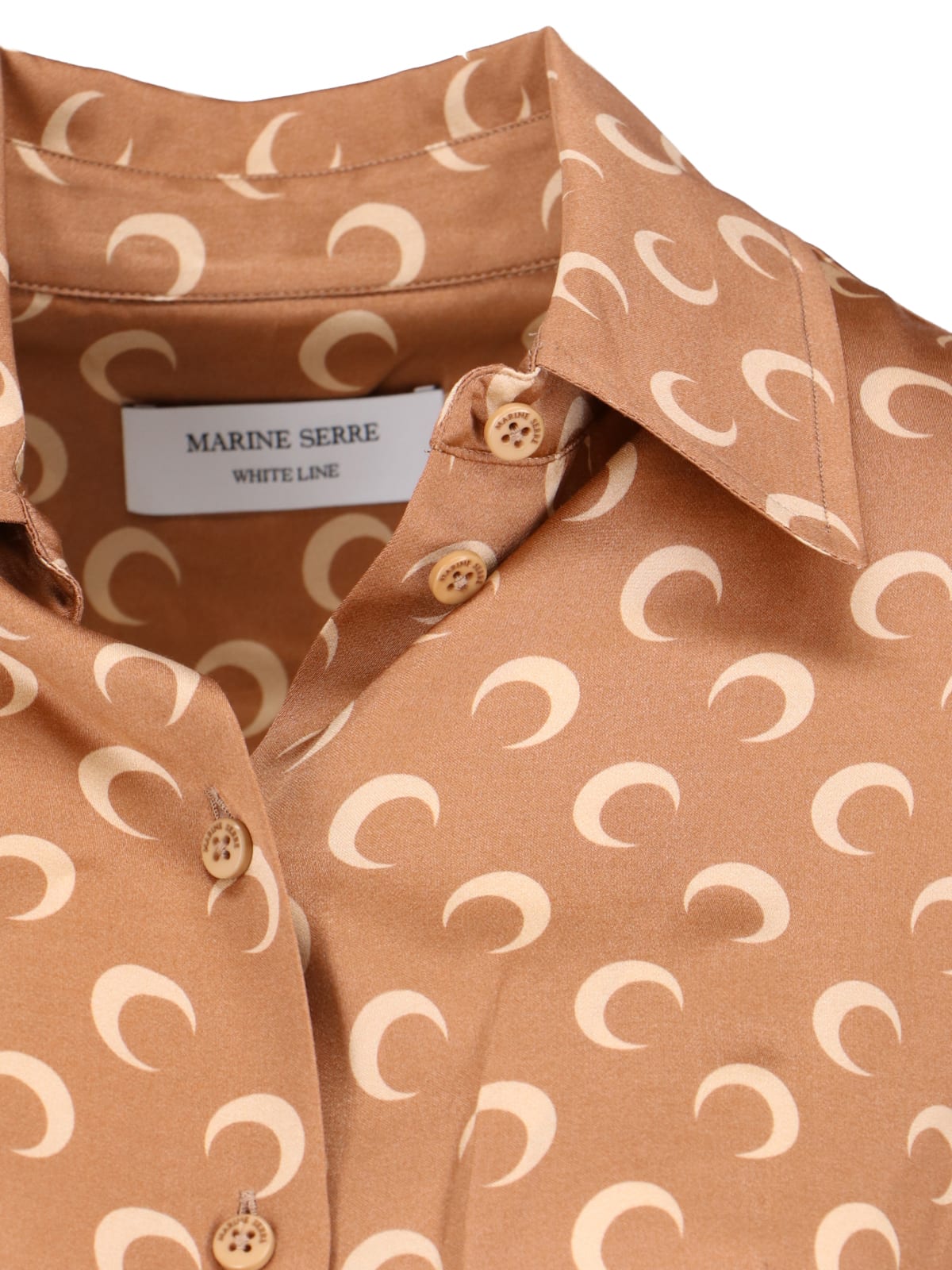Shop Marine Serre Classic Flou Shirt In Brown