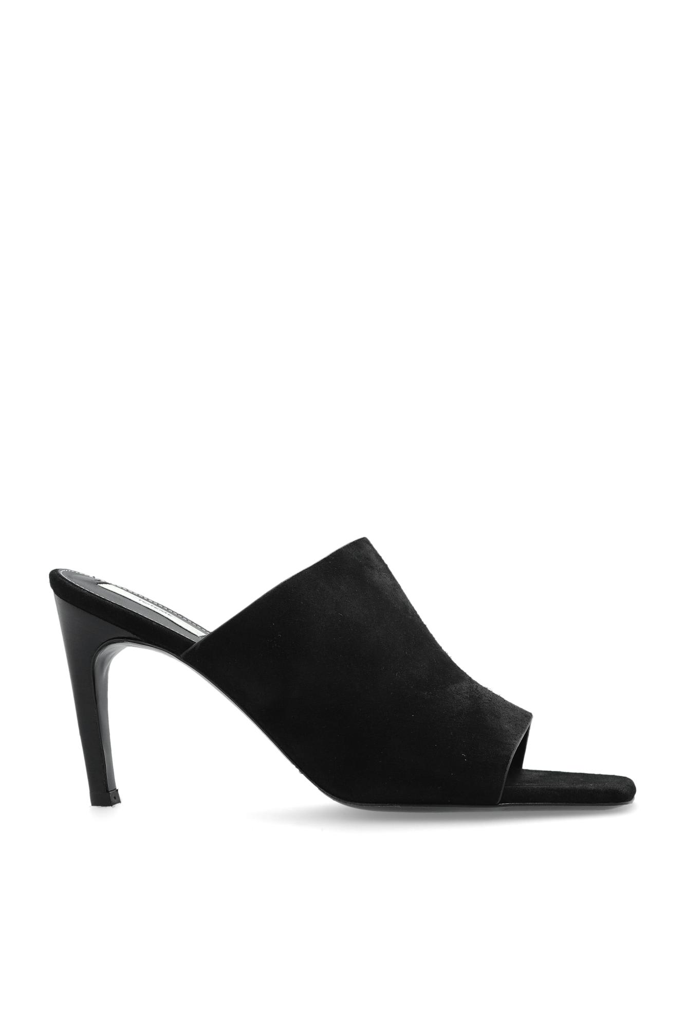 Totême Toteme Suede Heeled Mules In Black