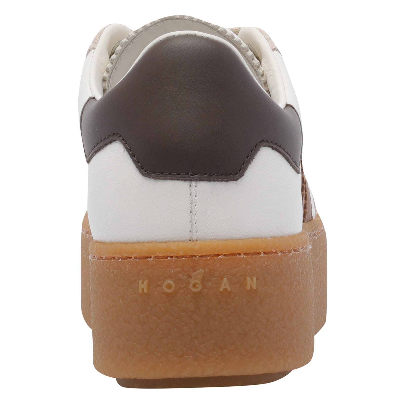Hogan H681 Leather And Suede Platform Sneakers In Neutral