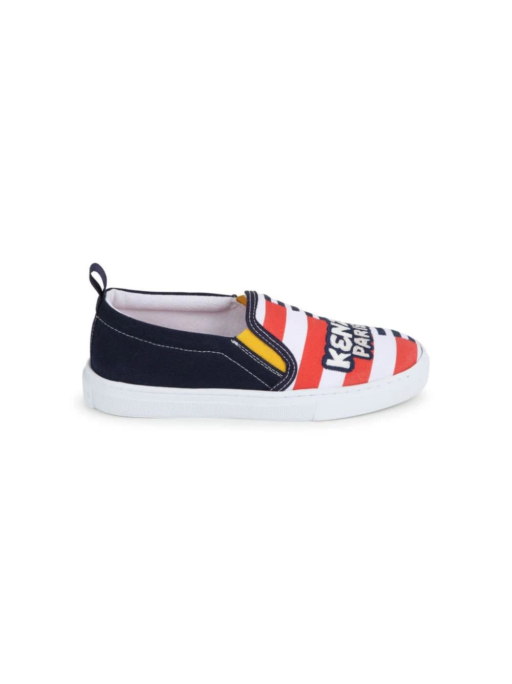 Shop Kenzo Sneakers Con Stampa In Multicolor
