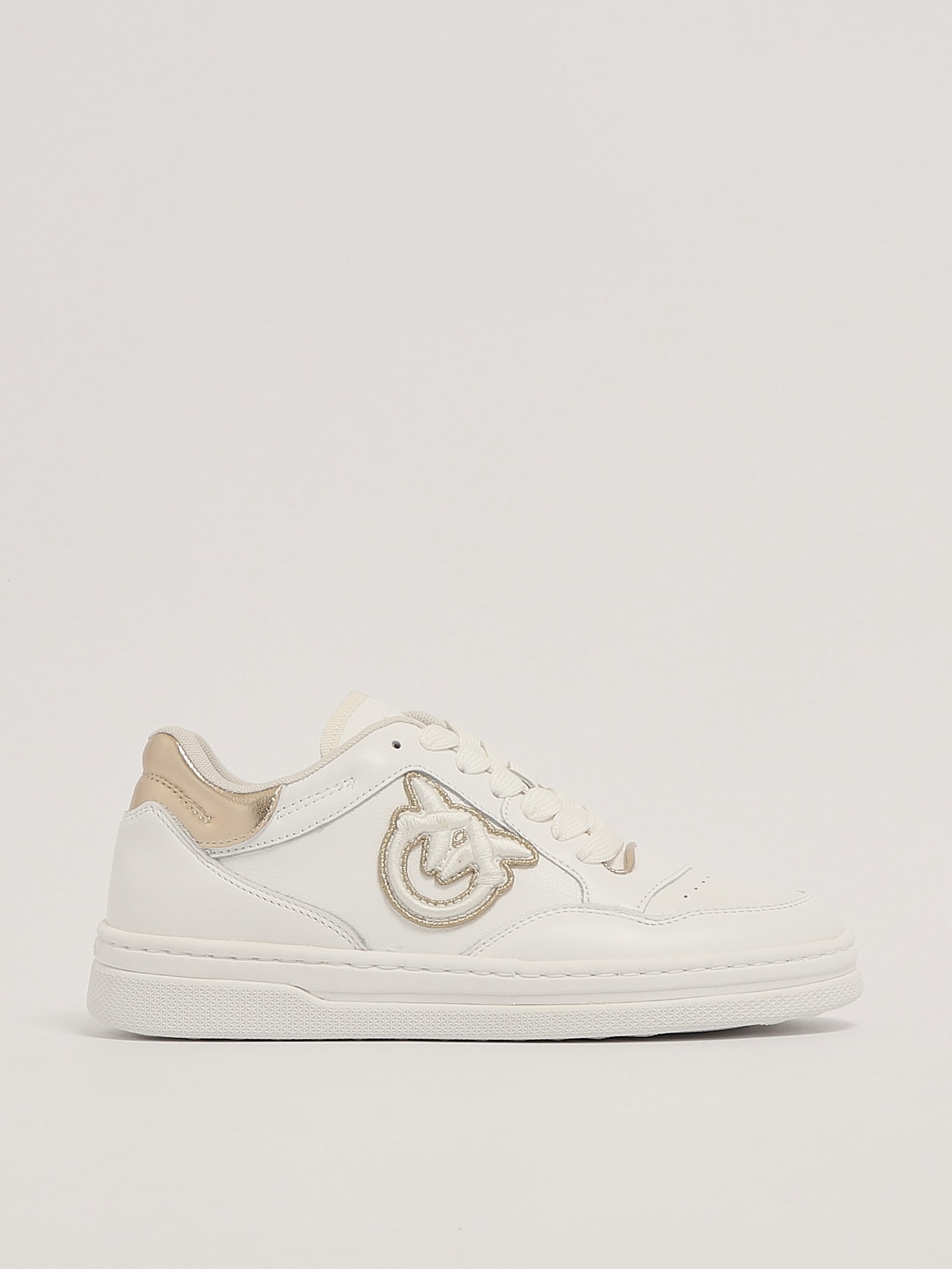 Shop Pinko Mandy 01 Sneaker In Bianco-oro