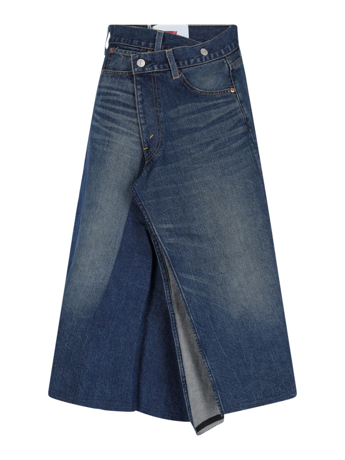 Junya Watanabe Skirt With Back Pockets And Contrast Stitching