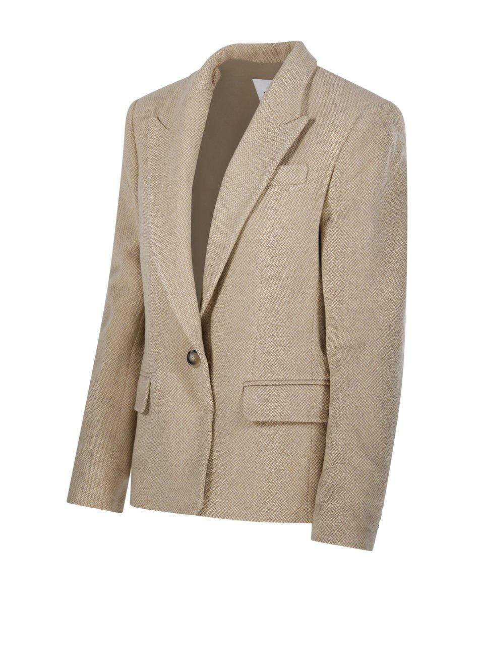 Shop Marant Etoile Louison Single-breasted Blazer In Ecrù