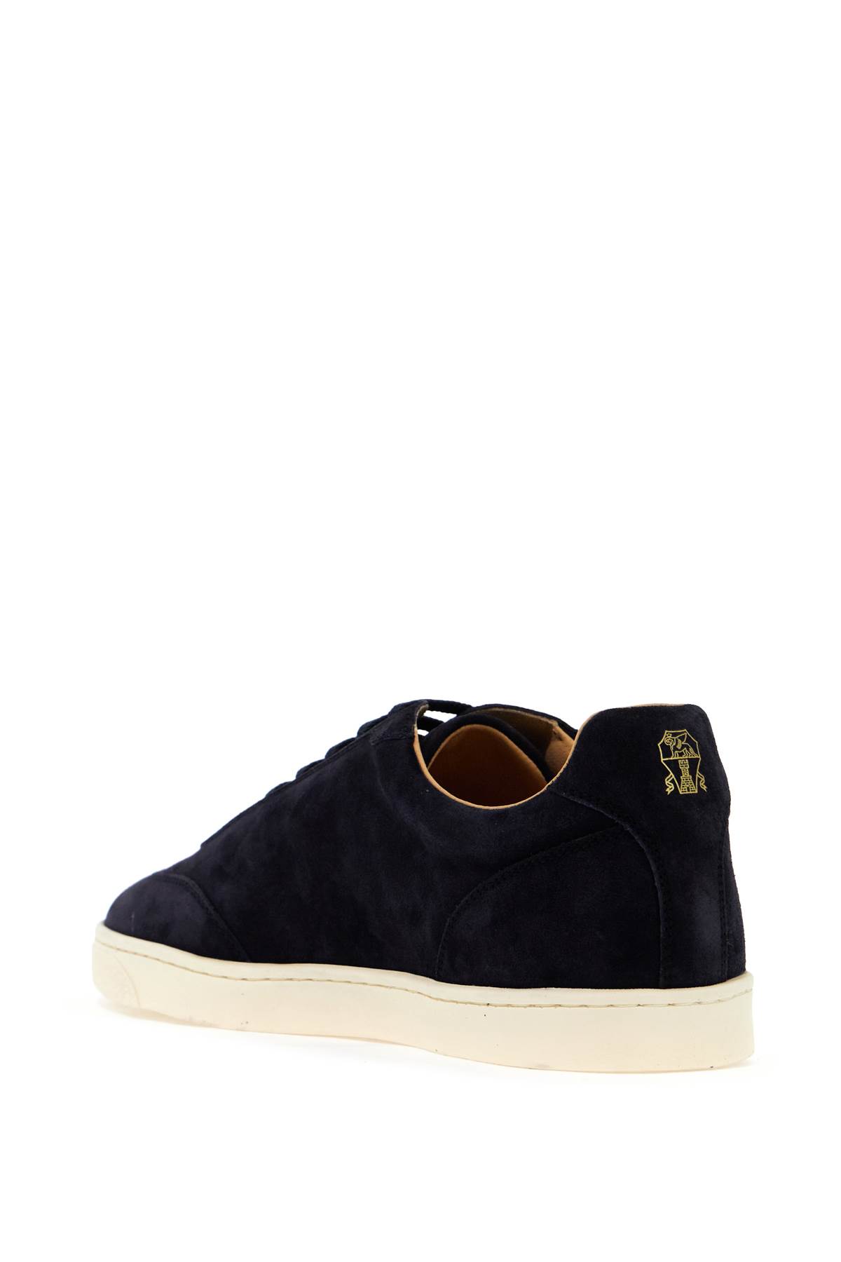 Shop Brunello Cucinelli Suede Sneakers In Six In Profondo (blue)