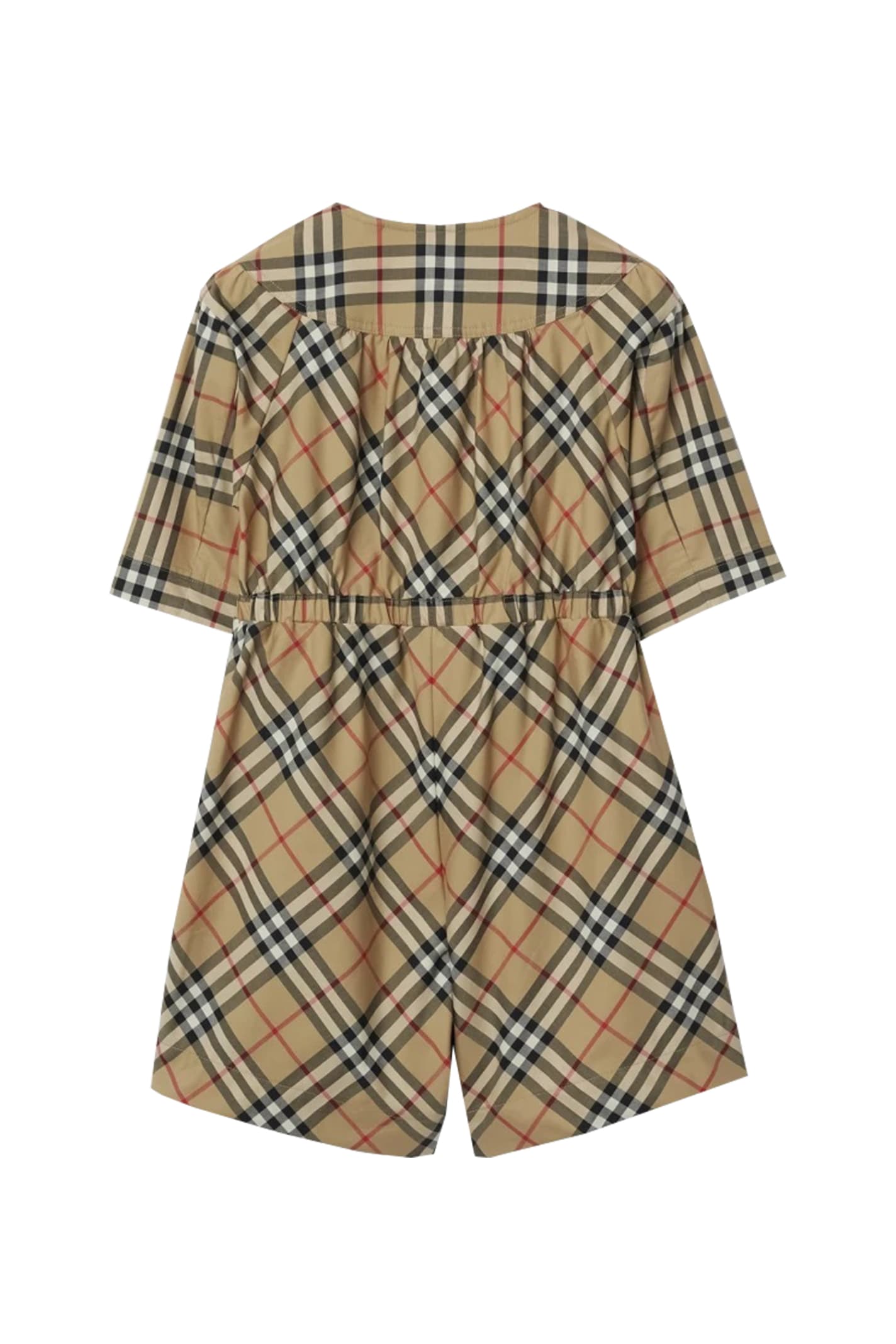 Shop Burberry Stretch Check Cotton Tracksuit In Brown