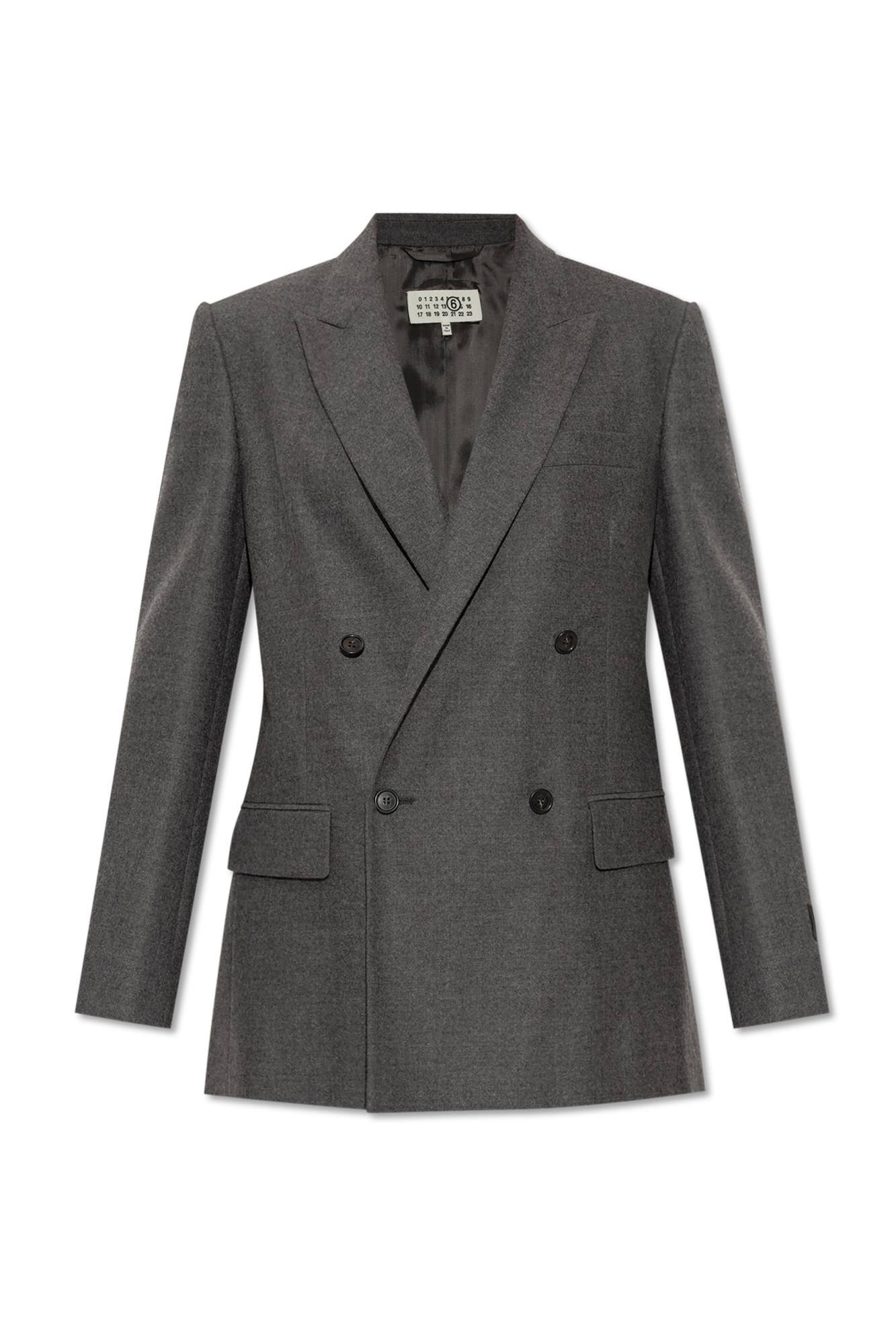 Mm6 Maison Margiela Vent Back Front Pockets Lapels Notched In Gray