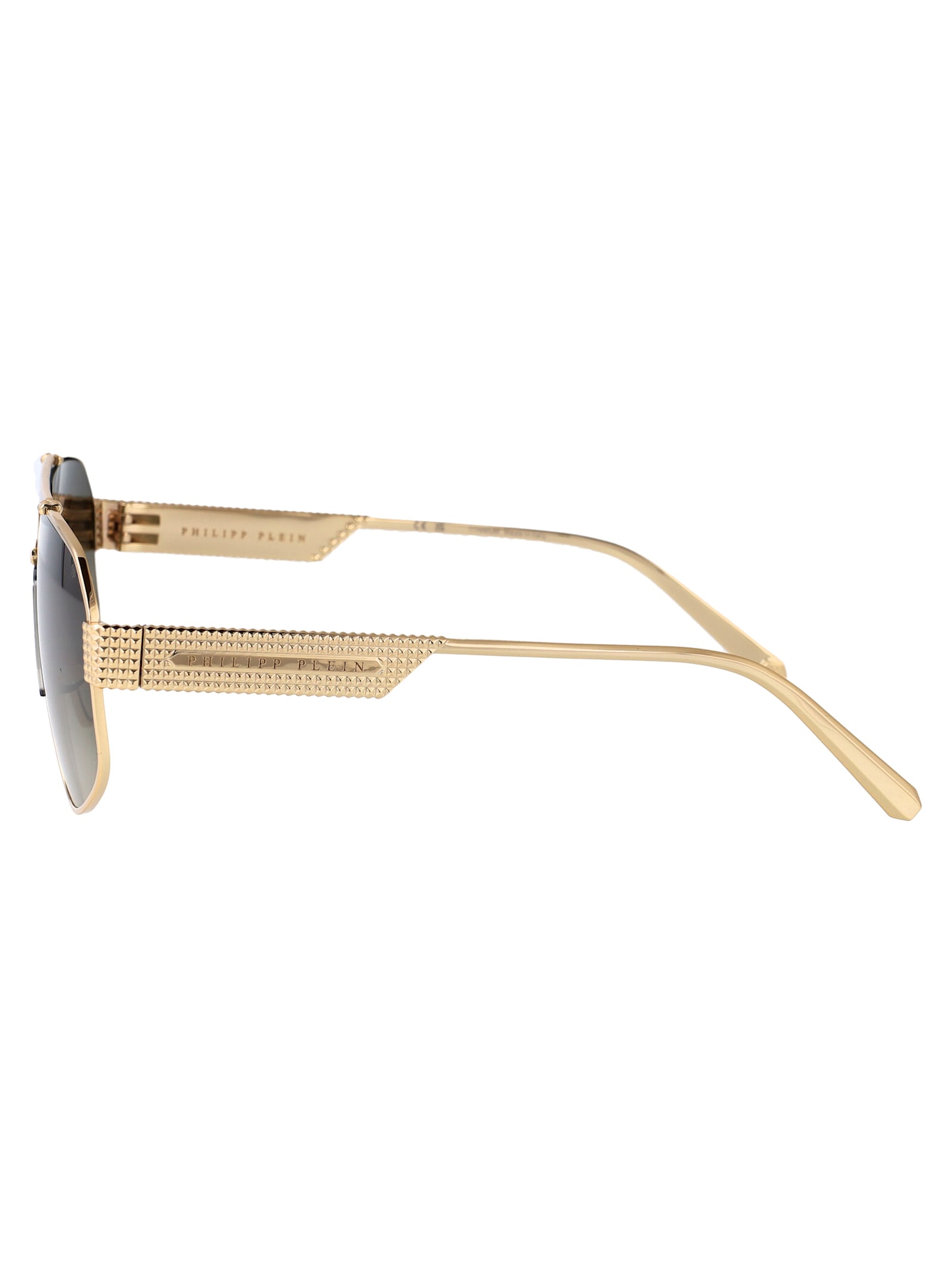 Philipp Plein Aviator-frame Titanium Sunglasses In Gold