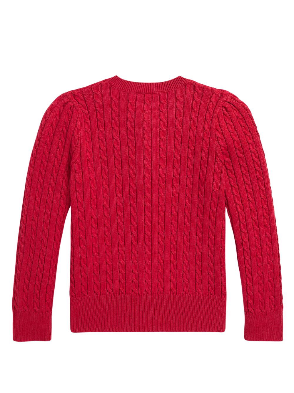 Shop Polo Ralph Lauren Minicablbear Sweater Cardigan In Park Ave Red