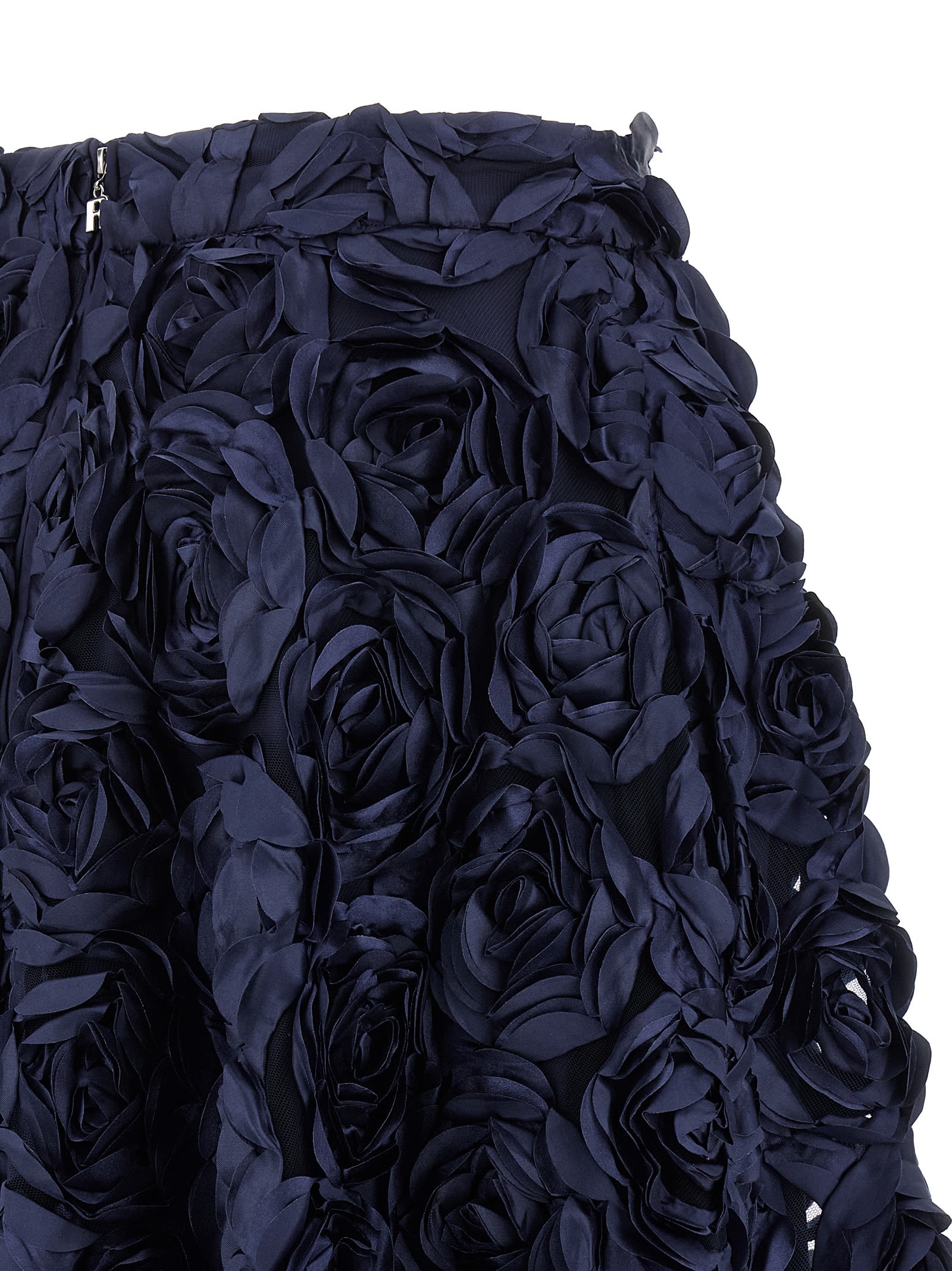Rotate Birger Christensen Skirt With Roses In Blue