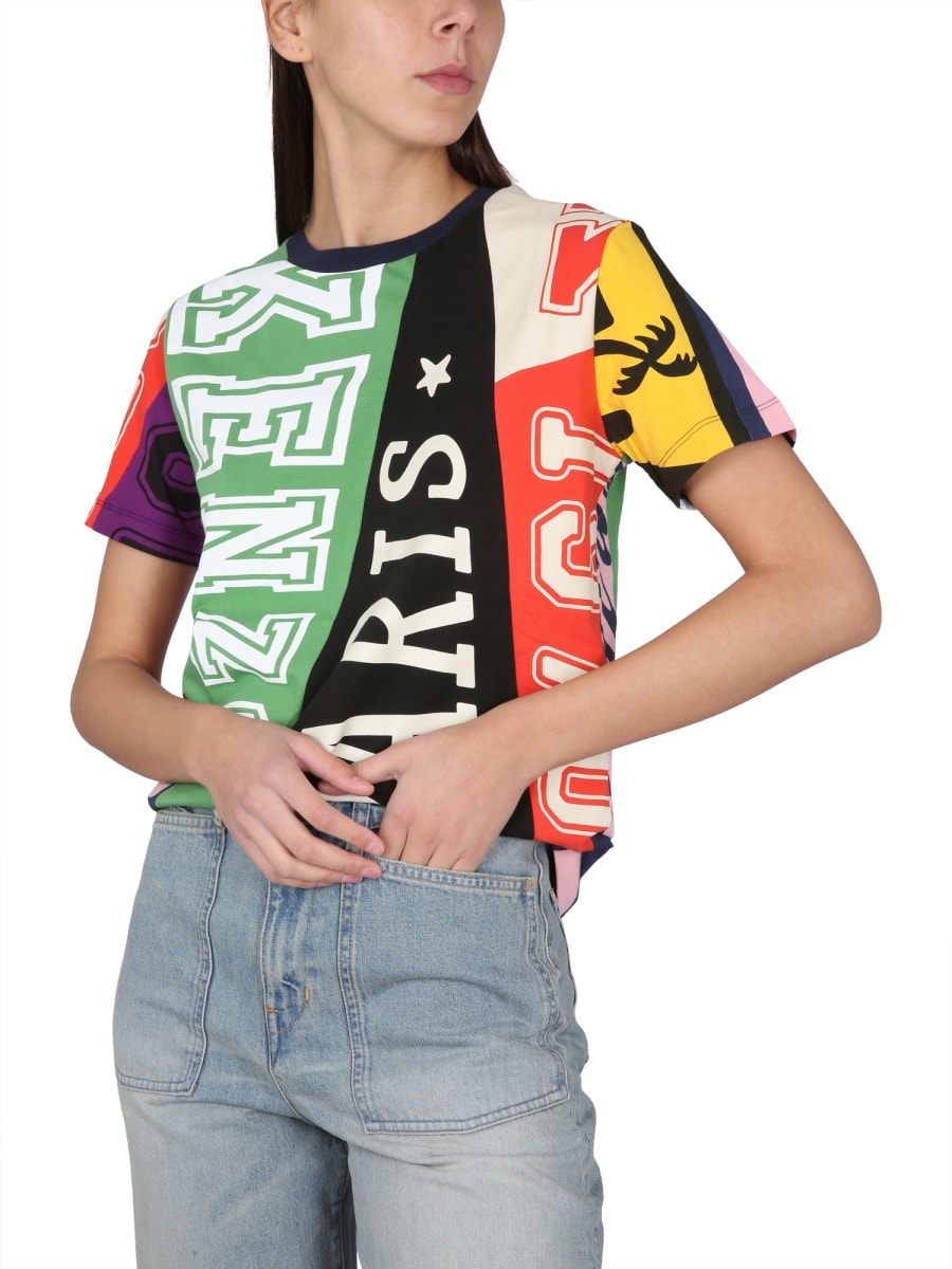 Kenzo Flags Oversize T-shirt In Multicolour