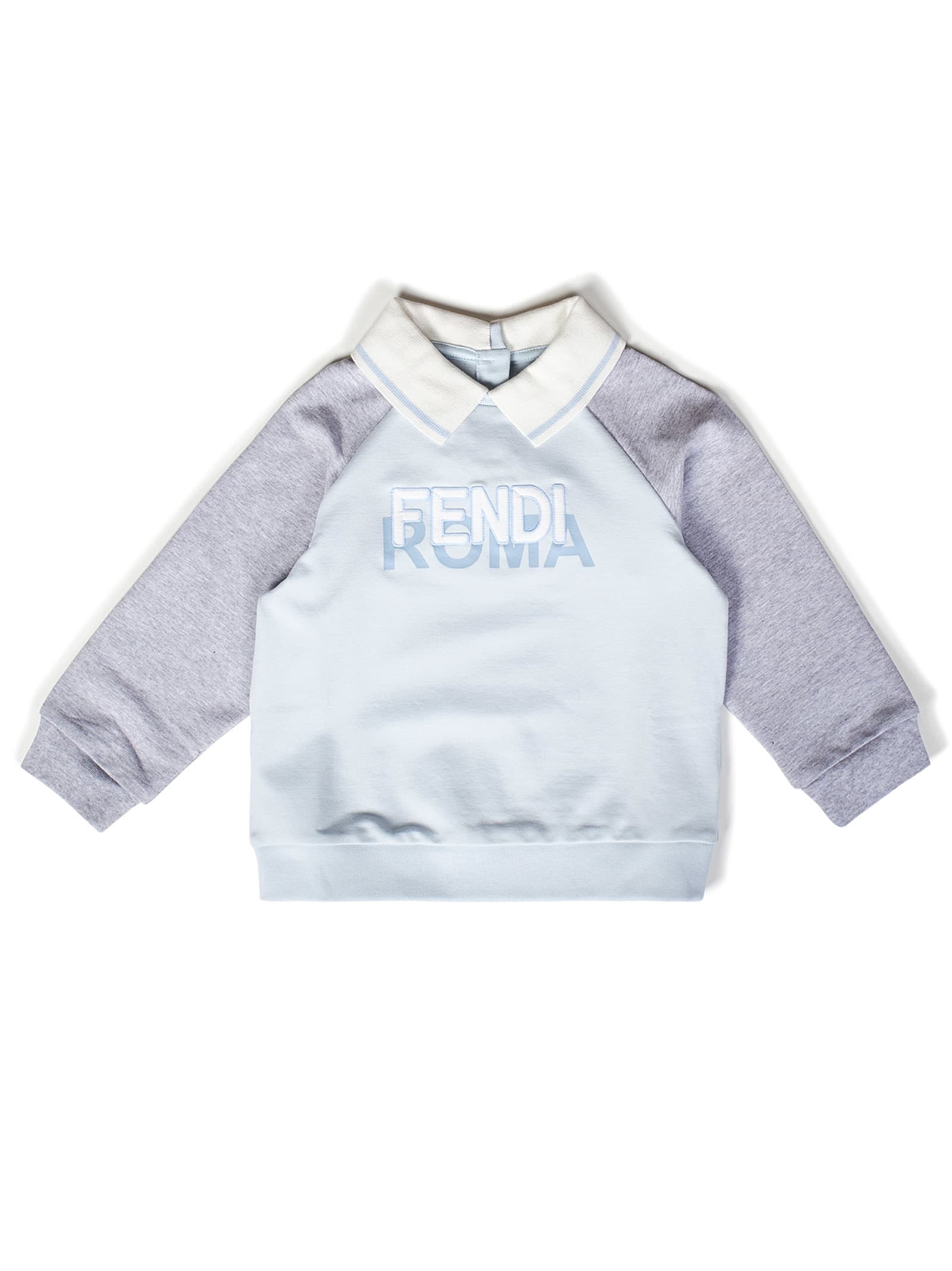 Fendi Babies' Sweatshirt In Light Blue