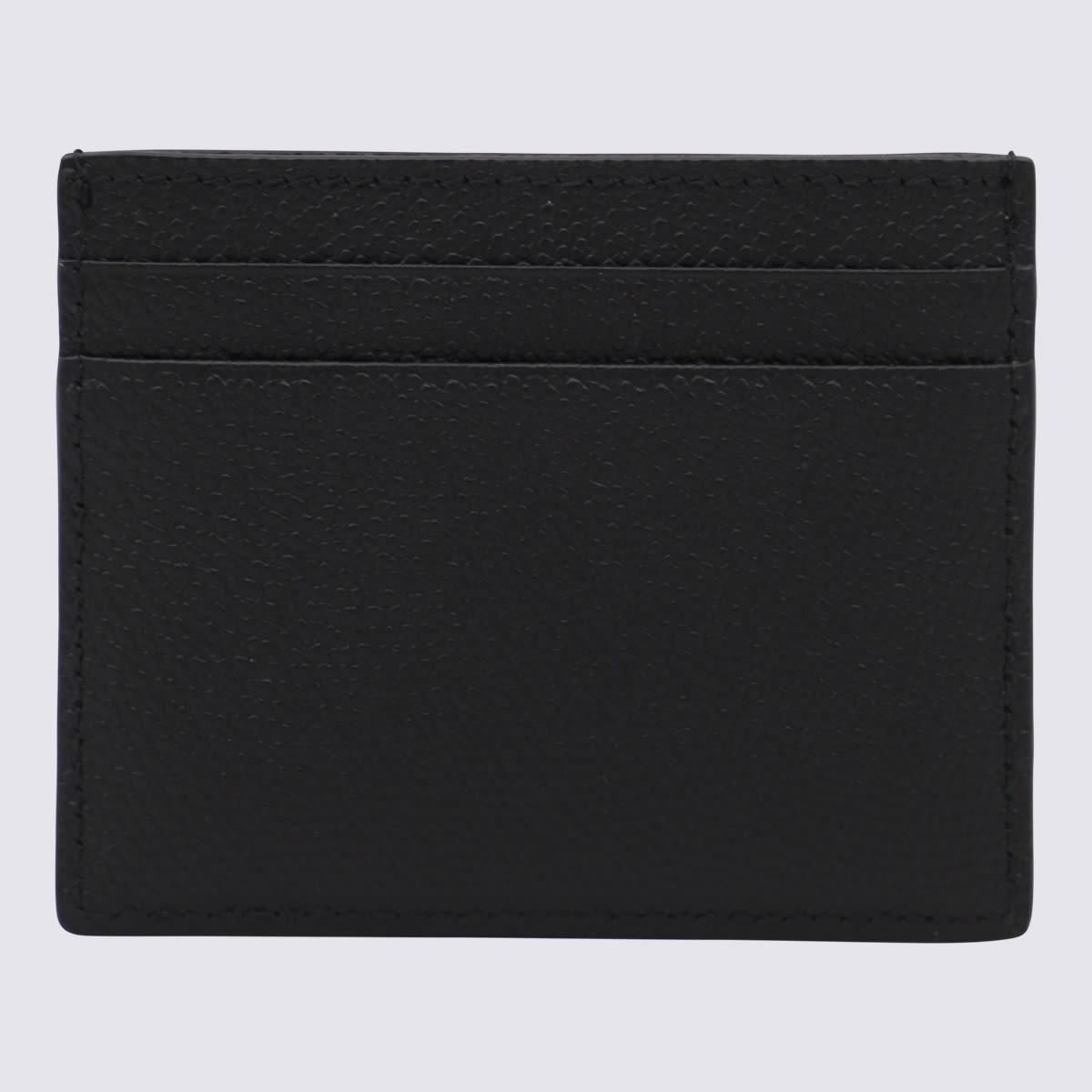 Valentino Garavani Vlogo Signature Black Calfskin Cardholder In Black