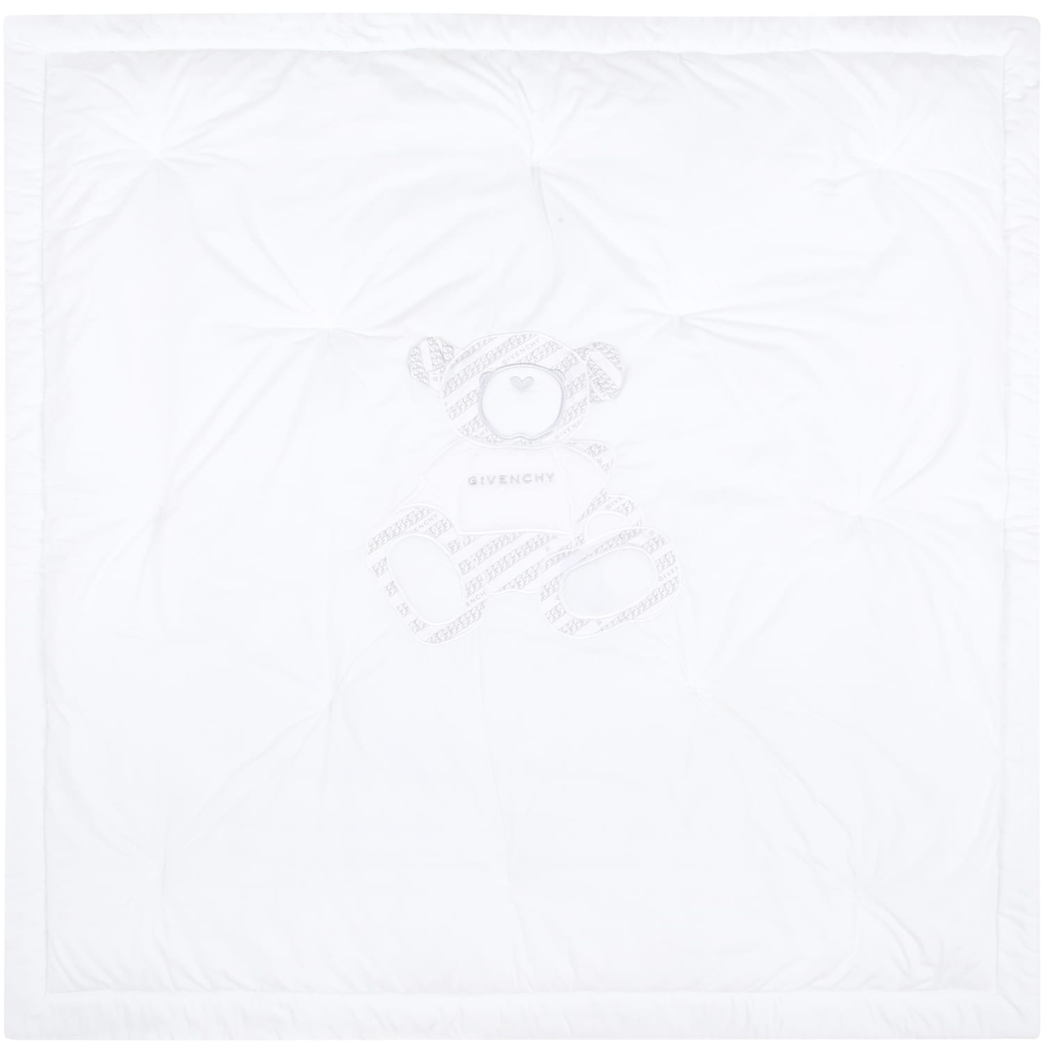 Givenchy White Blanket For Baby Kids With Bear