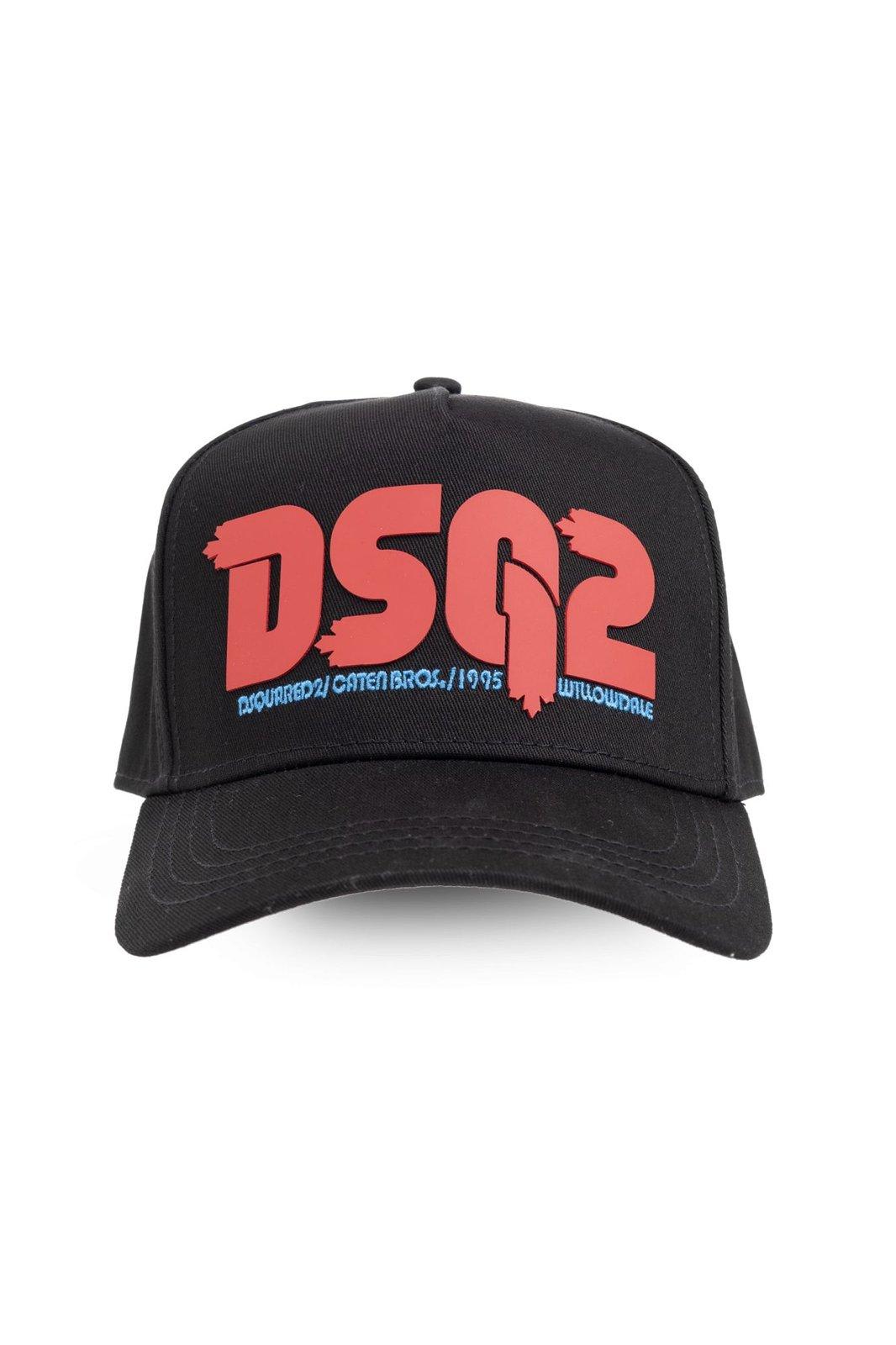 Shop Dsquared2 Logo Detailed Curved Peak Baseball Cap In Black