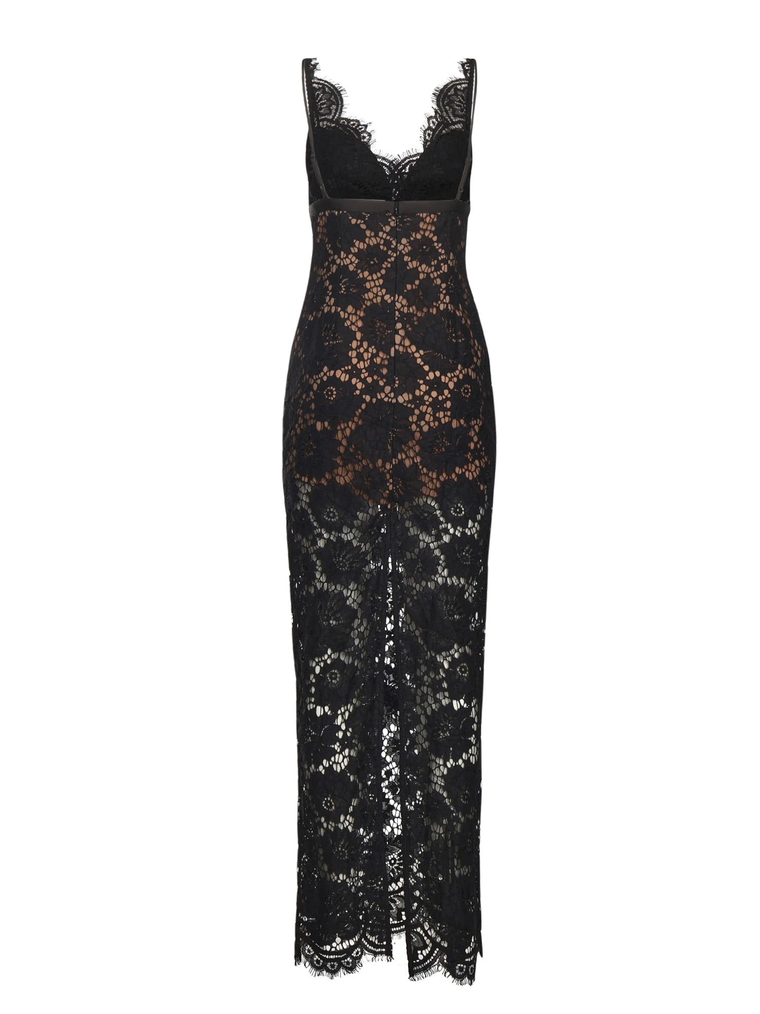 Self-portrait Lace Maxi Dress In Black