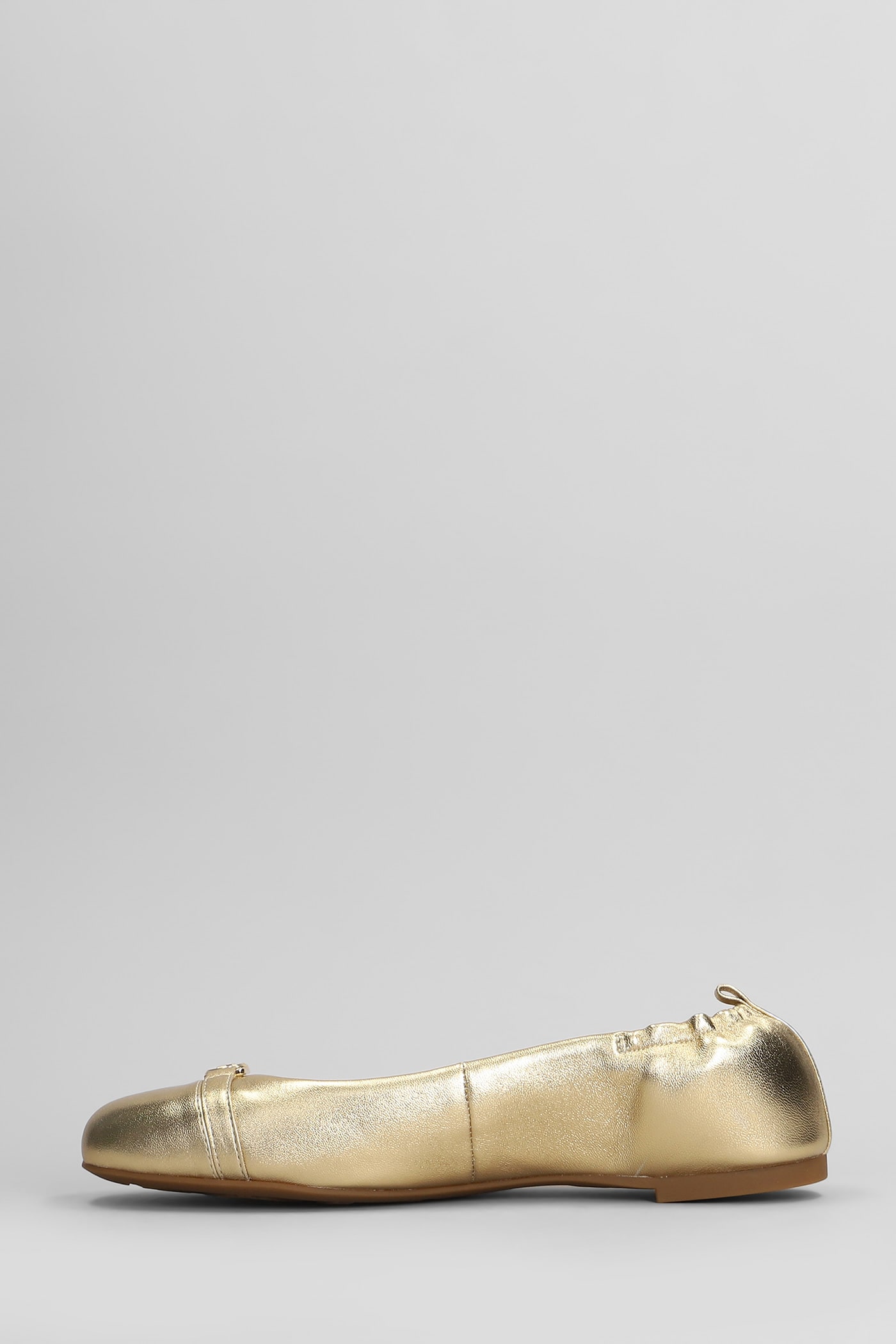 Michael Kors Mandy Flex Ballet Flats In Gold Leather