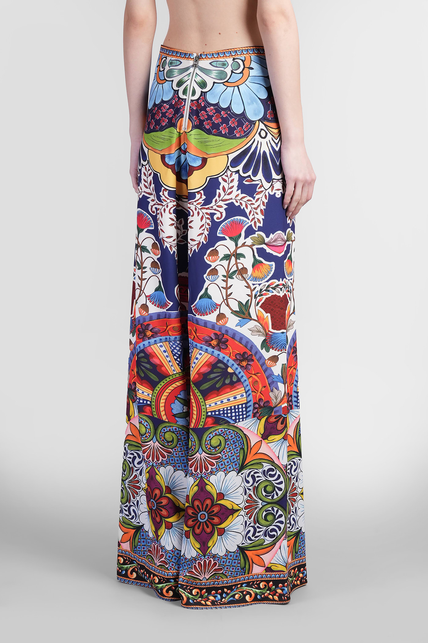 Alice And Olivia Athena Clean Wide Leg Pants On The Road In Multi