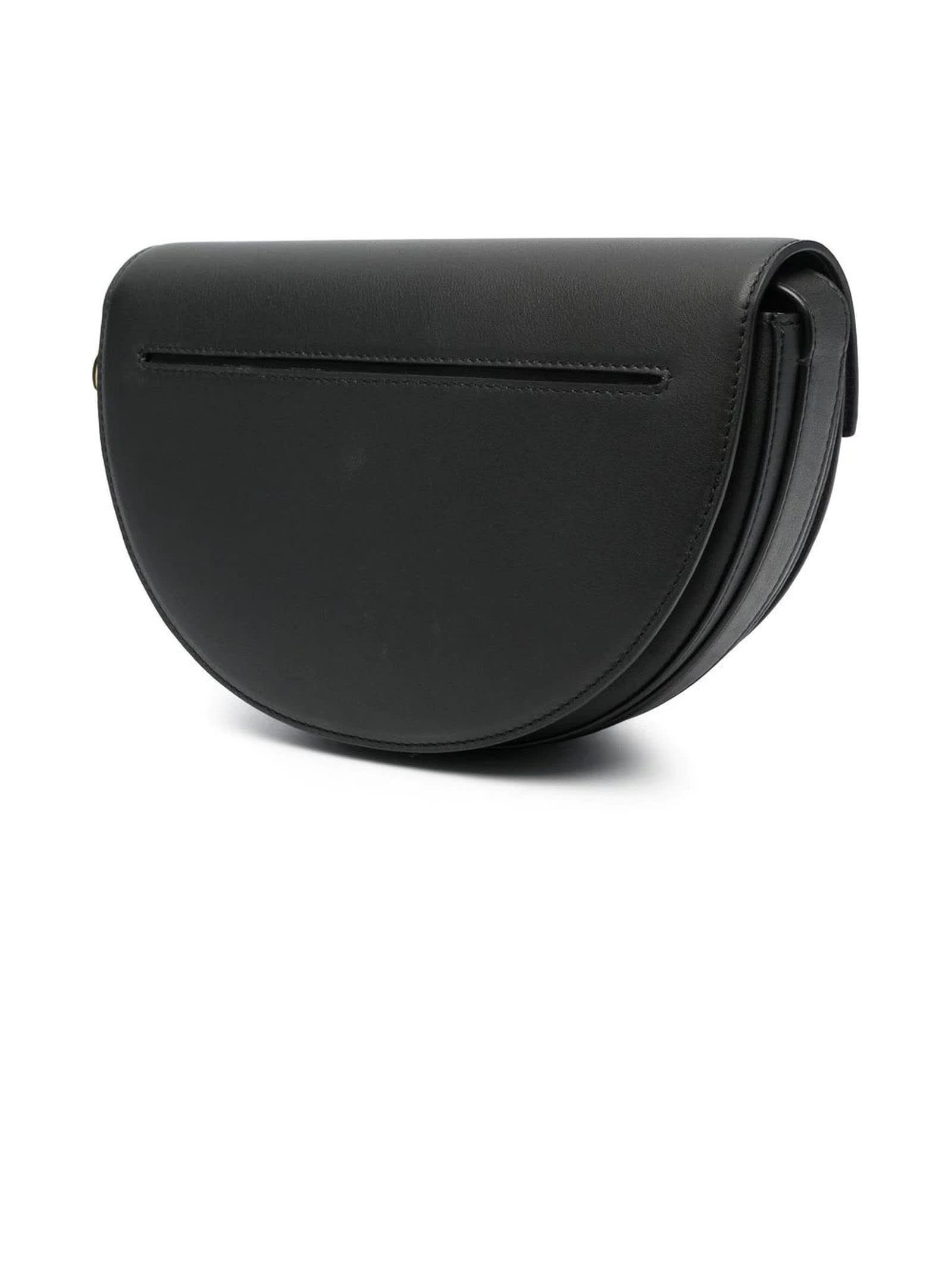 Patou Black Leather Handbag In Black