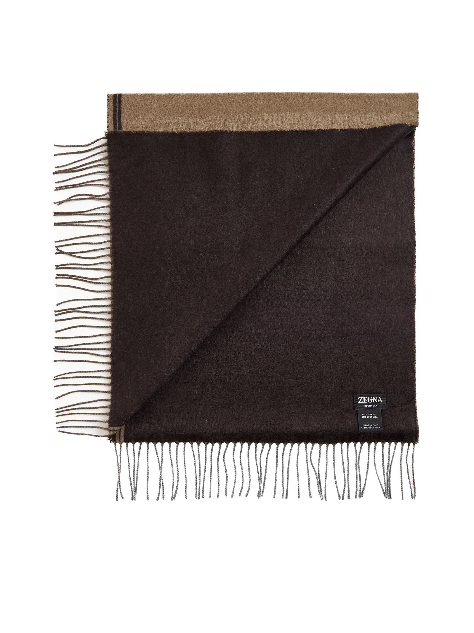 Shop Zegna Scarf In Verde Medio Unito