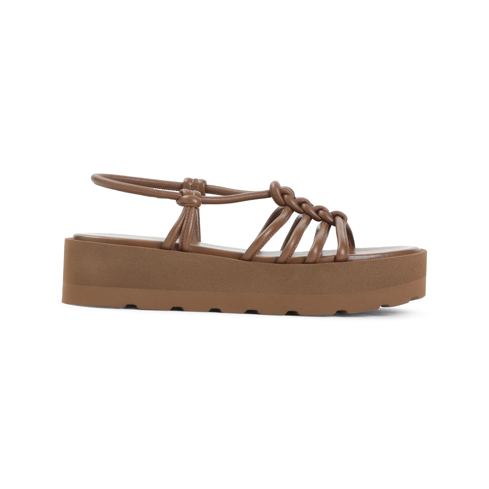 Gianvito Rossi Camel Brown Caged Slingback Sandals In Cuoi Cuoio