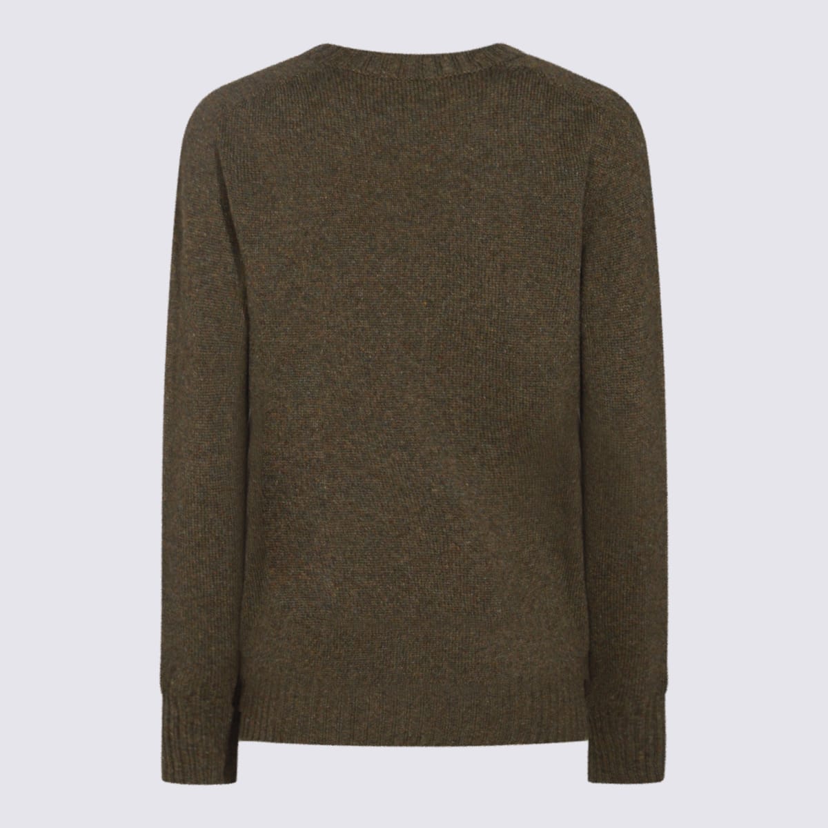 Shop Malo Brown Wool Knitwear In Moss