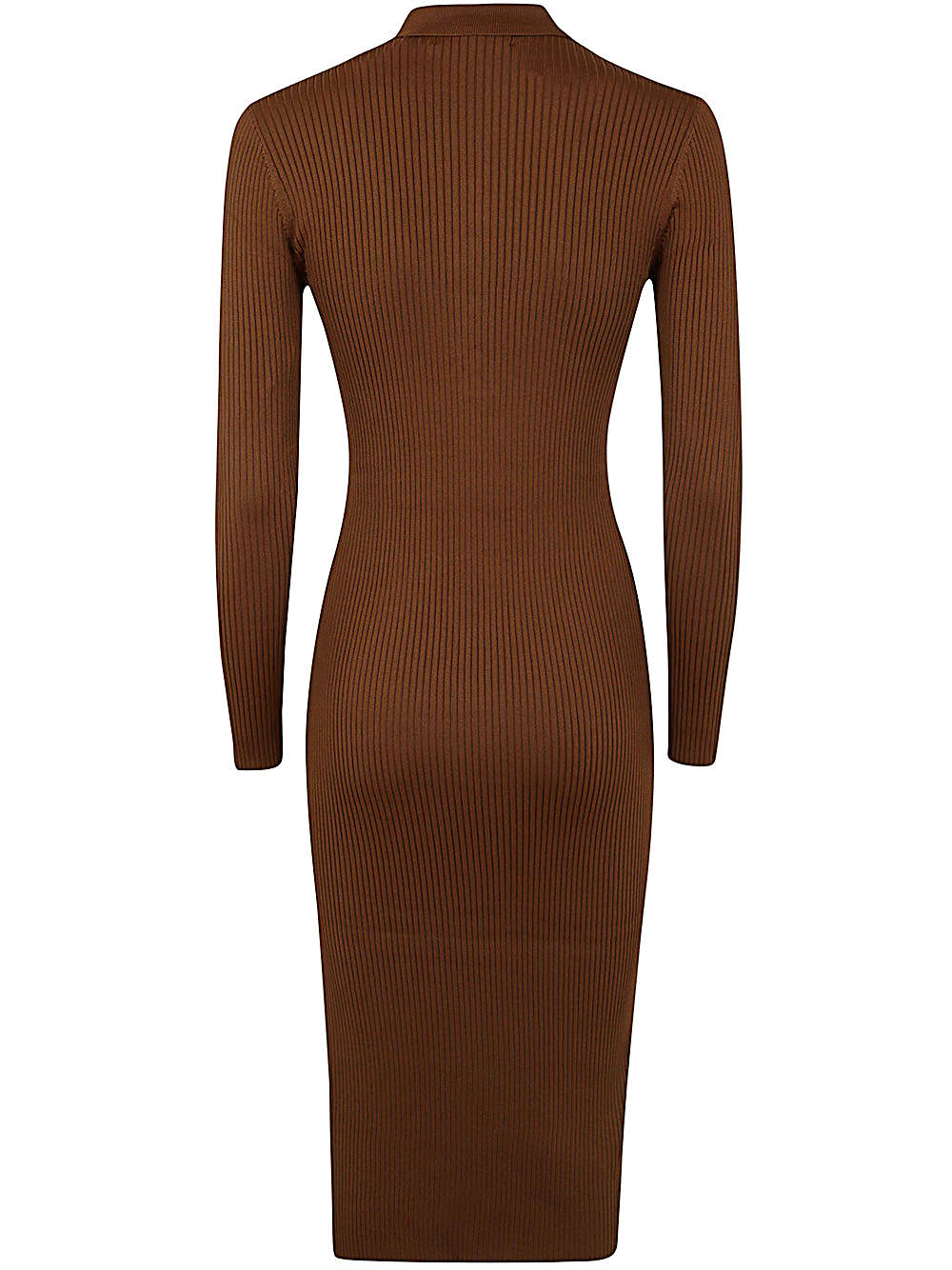 Shop Ralph Lauren Viralee Long Sleeve Day Dress In Dark Terracotta