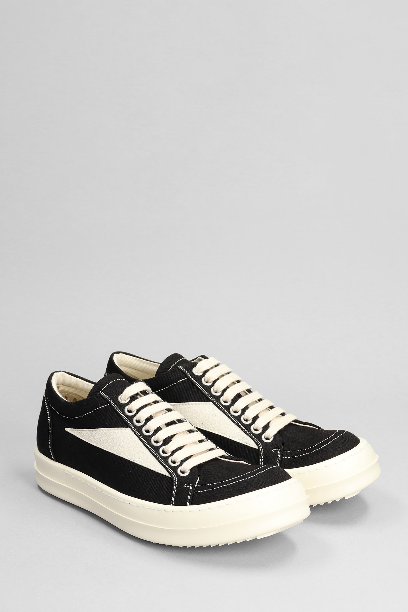 Shop Drkshdw Vintage Sneaks Sneakers In Black Cotton
