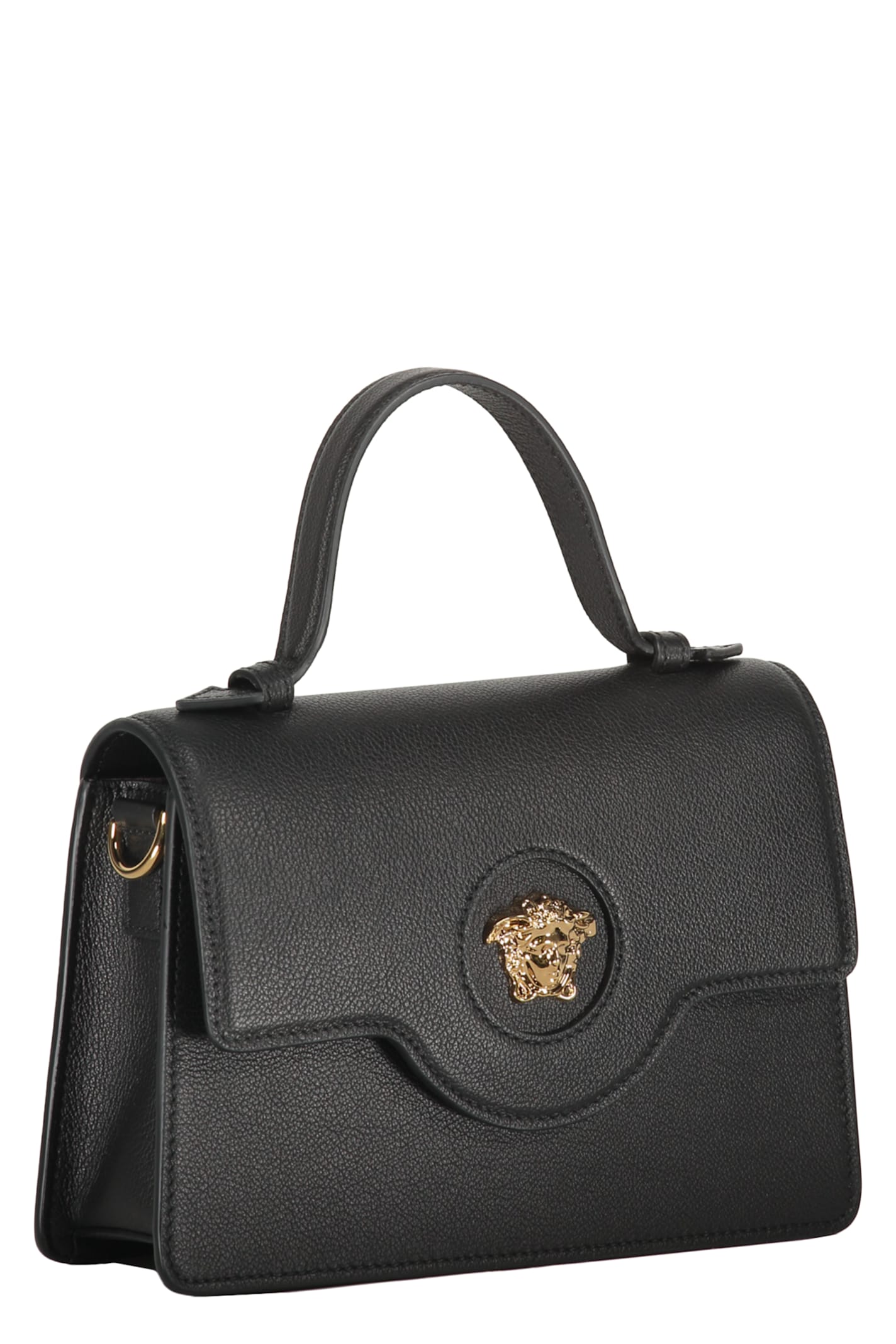 Versace Leather Mini Bag In Black