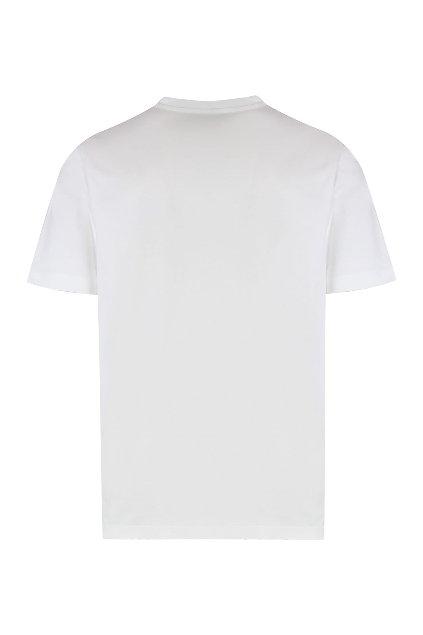 Ea7 Logo Cotton T-shirt In White