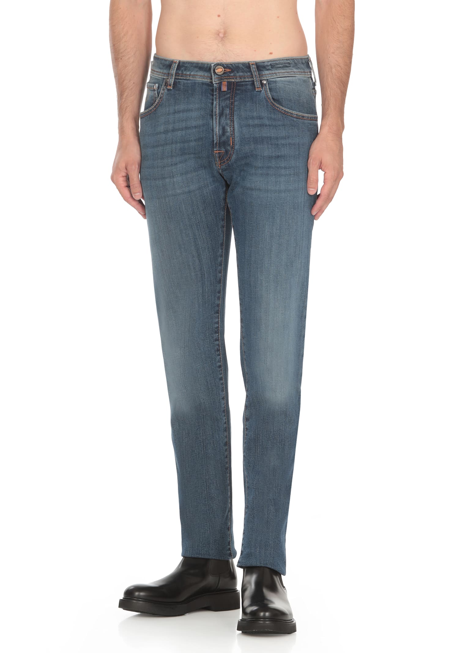 Shop Jacob Cohen Nick Slim Jeans In Blue