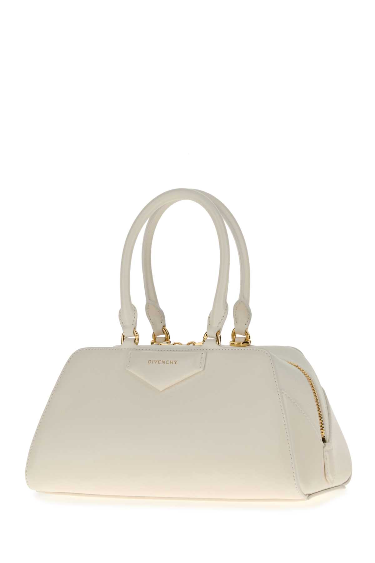 Givenchy White Leather Small Antigona Handbag In White