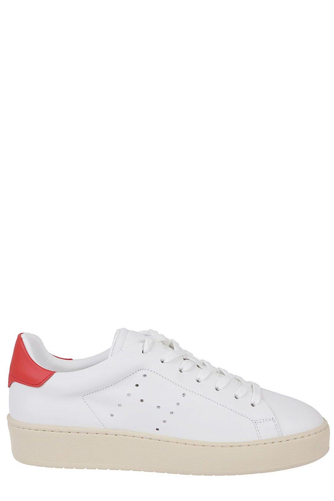 Hogan Low Top Lace-up Sneakers In White