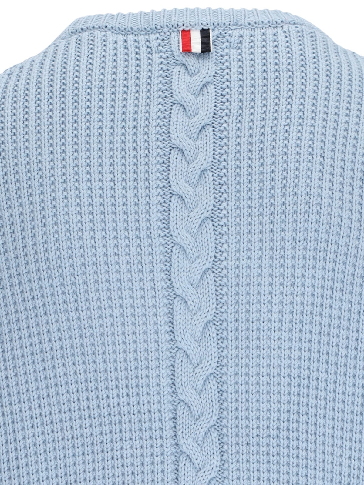 Shop Thom Browne Wool Sweater In Light Blue