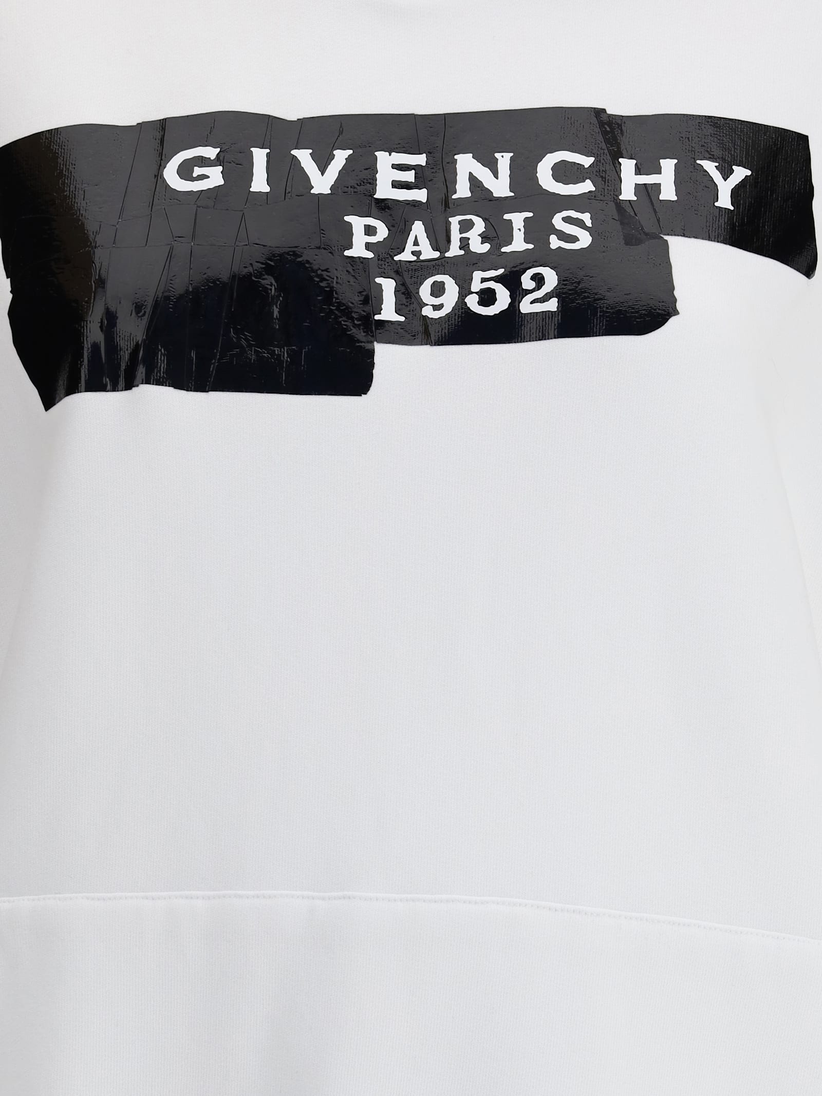 Givenchy Logo Printed Drawstring Hoodie In White