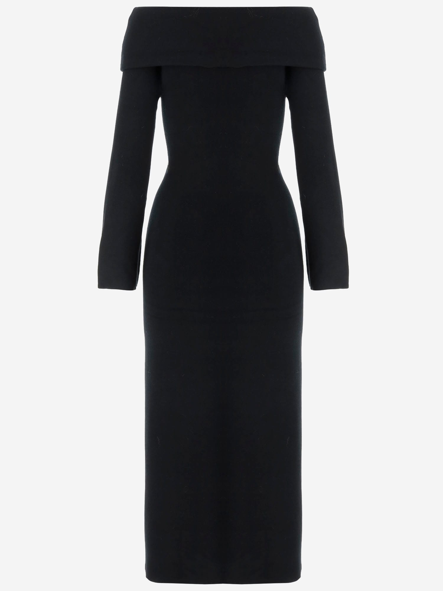 By Malene Birger Long-sleeve Bennie Midi Dress In Black