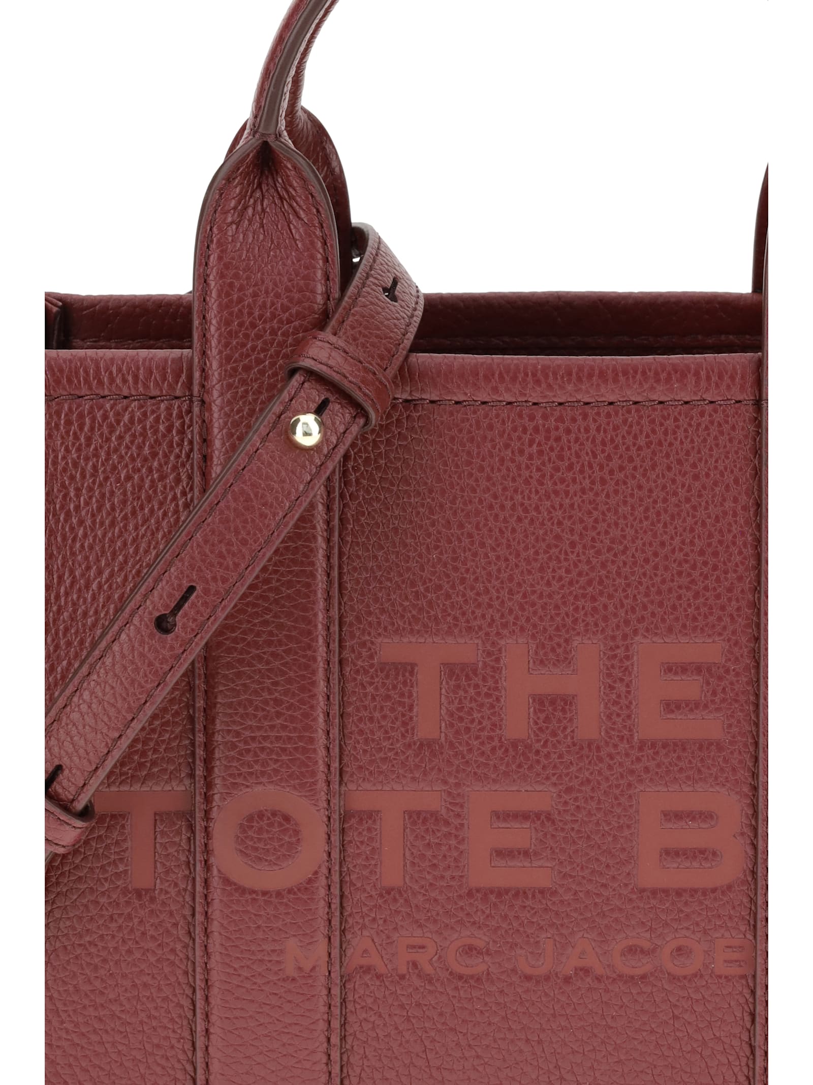 Marc Jacobs Bordeaux Calf Leather Bos Taurus Handbag In Burgundy