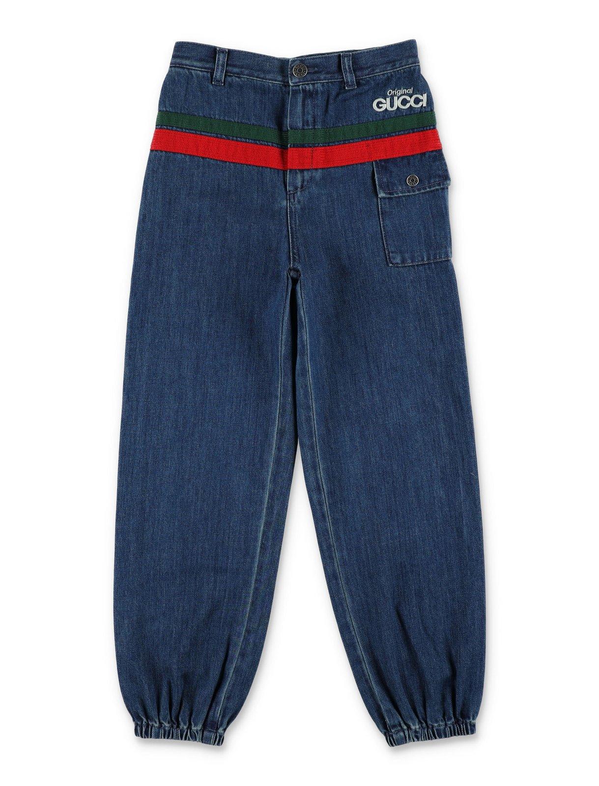 GUCCI BUTTON DETAILED TAPERED JEANS