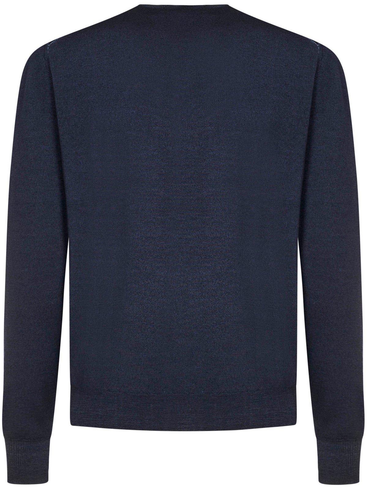 Shop Drumohr Crewneck Knitted Sweater